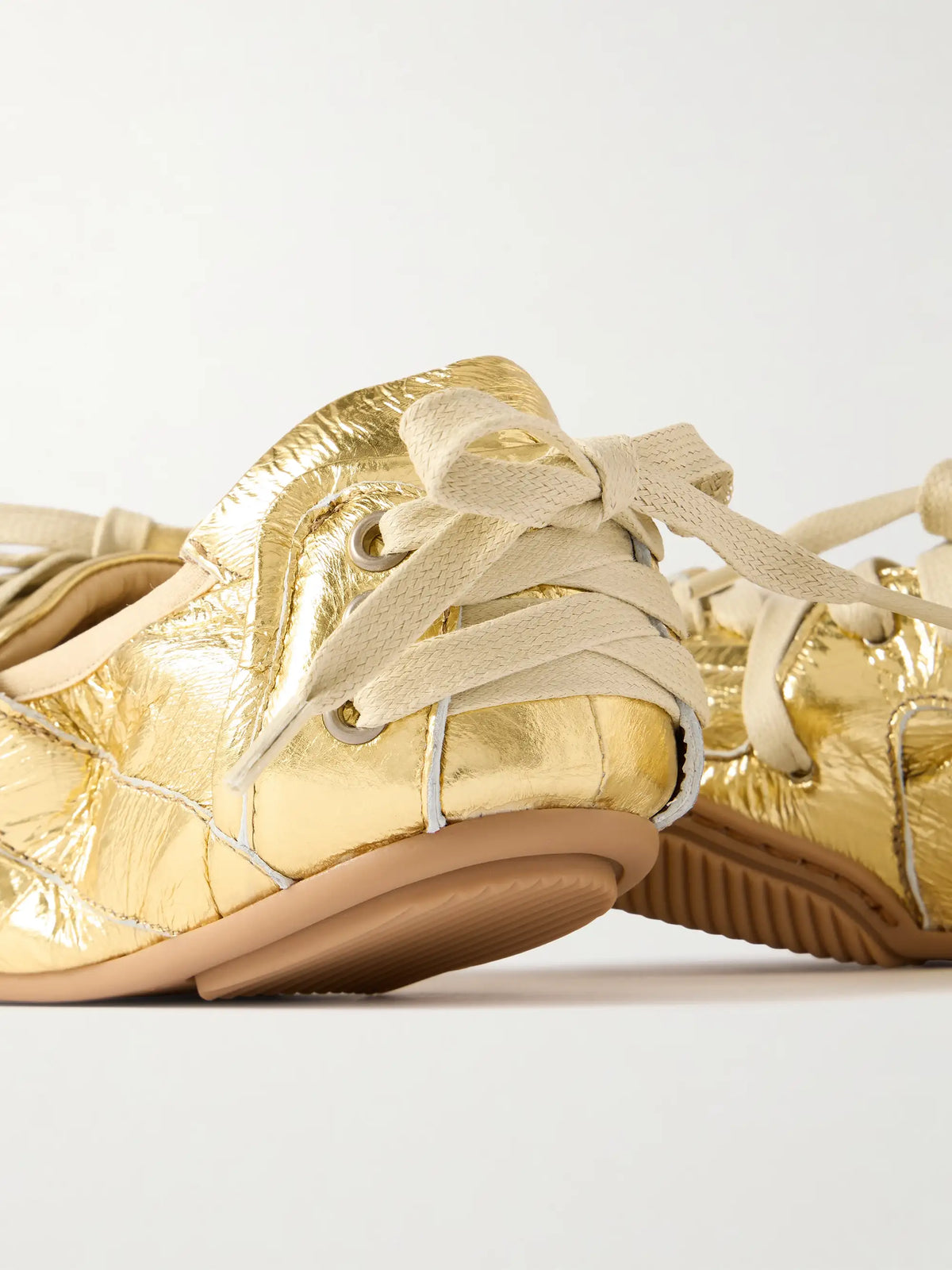 Metallic Leather Sneakers