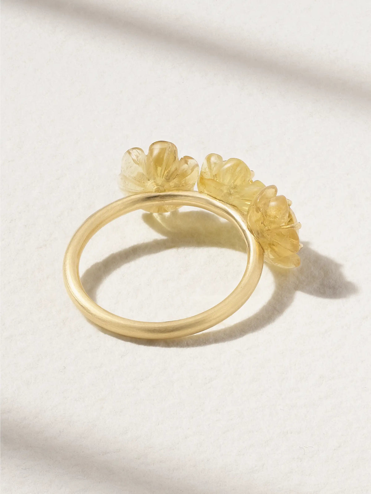Botanical 18-karat Gold Beryl Ring