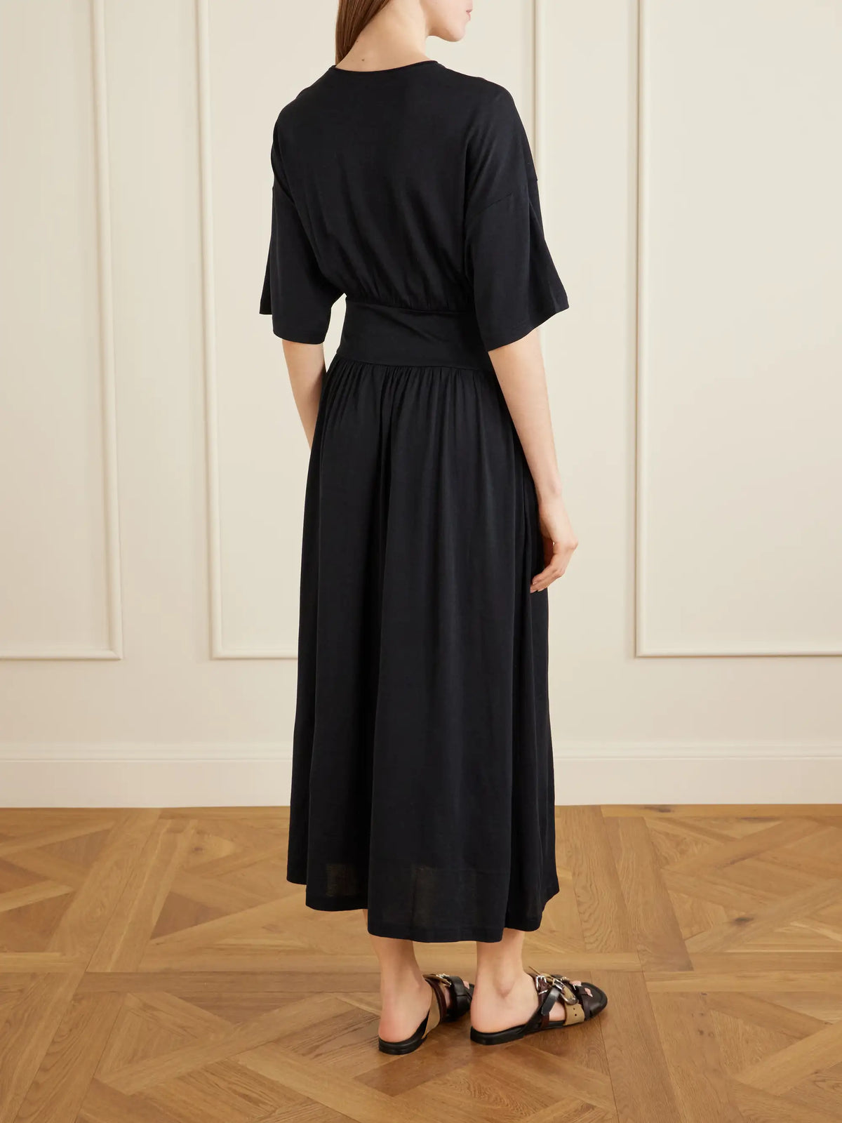 TOTEME Cotton And Silk-blend Midi Dress