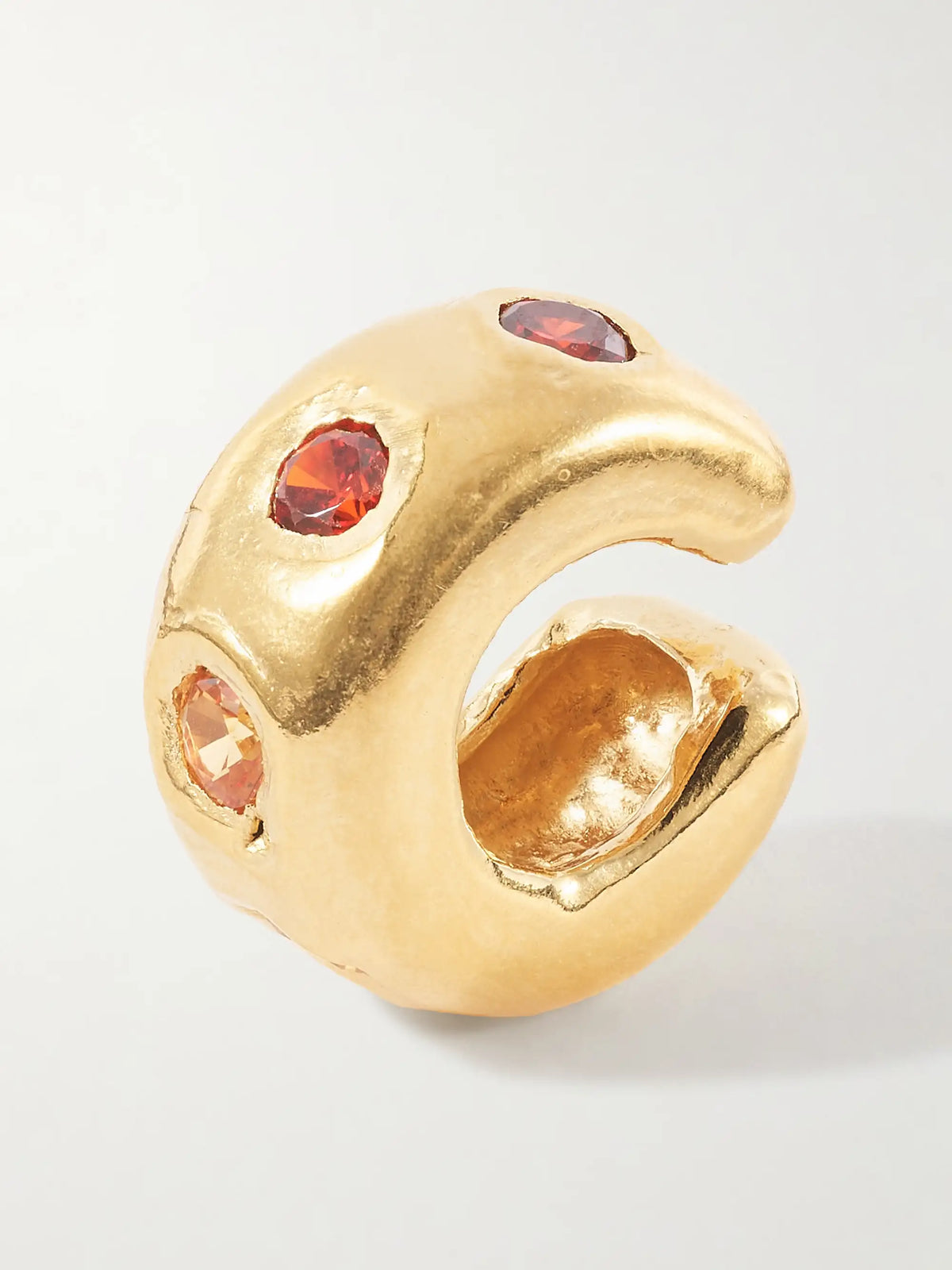 Sol Gold-plated Cubic Zirconia, Sapphire Ear Cuff