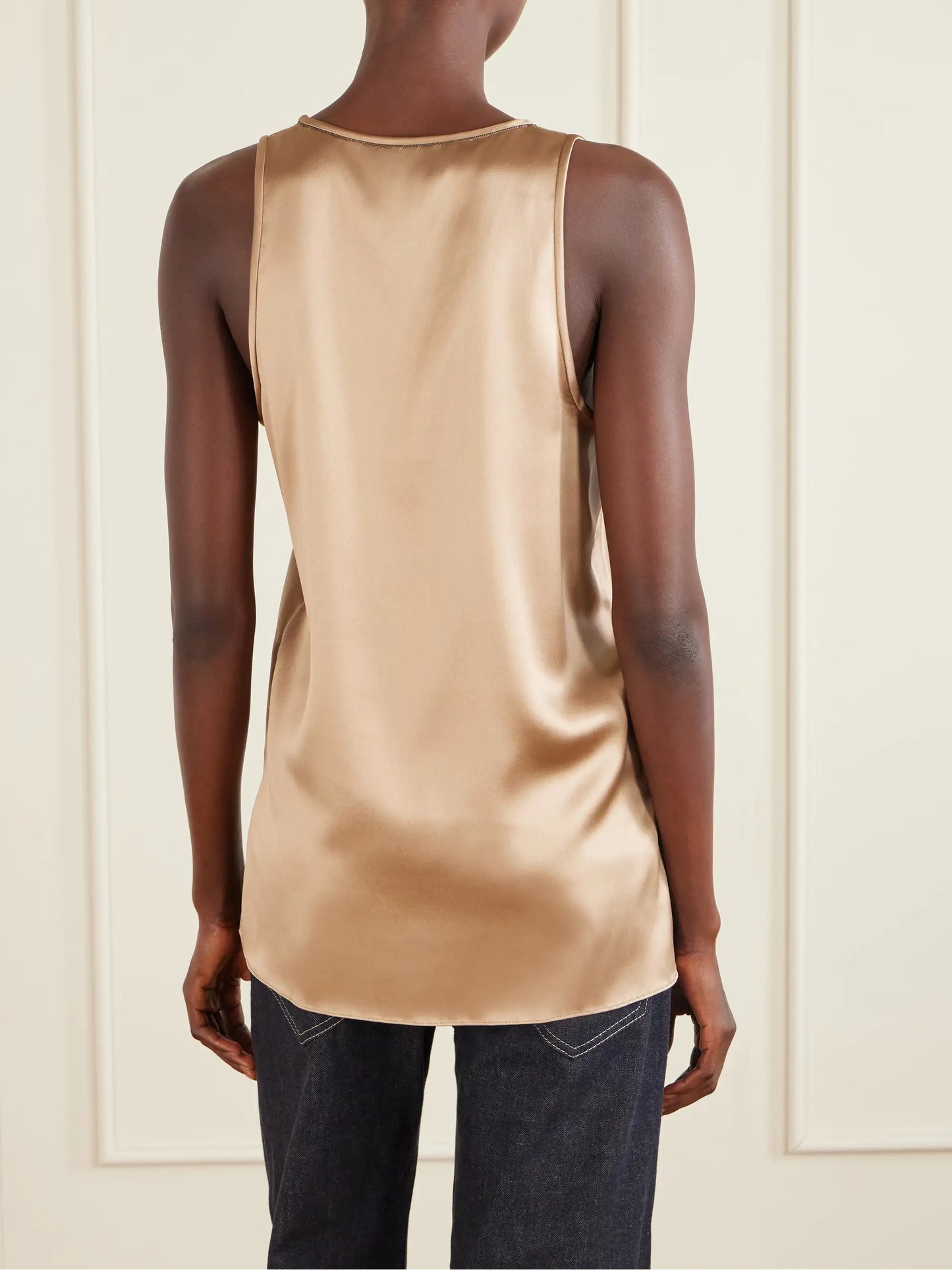 Silk-blend Satin Top
