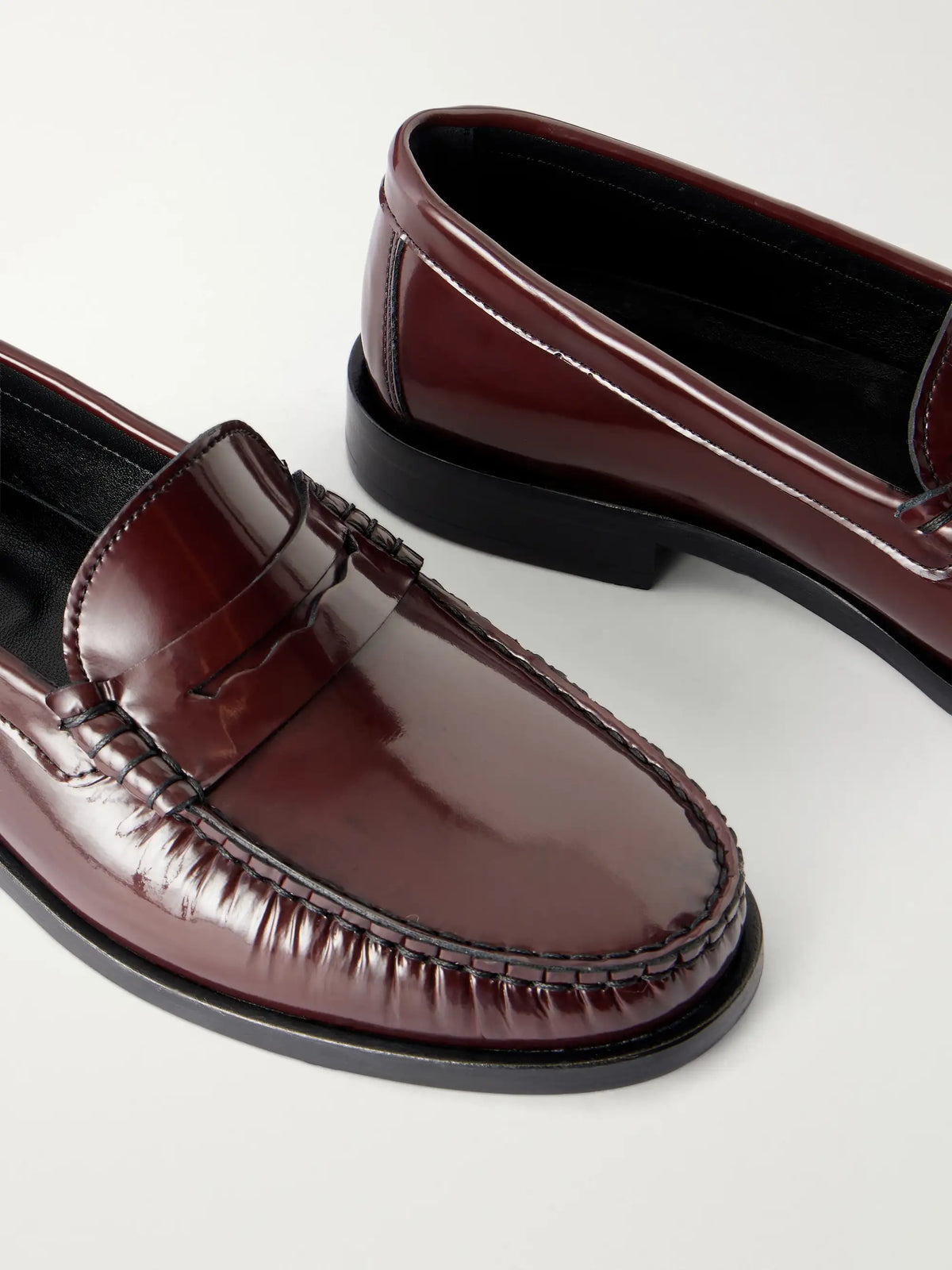 Aeyde Terry Patent-leather Penny Loafers