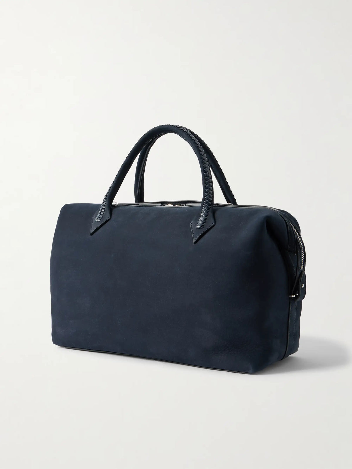 Vérité City Braided Leather-trimmed Nubuck Tote