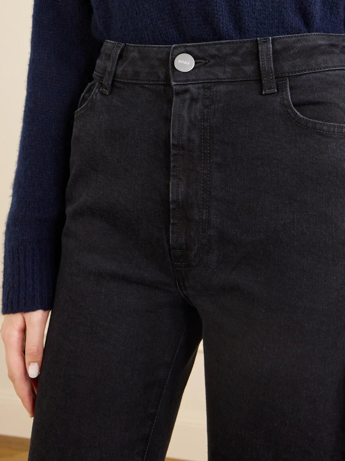 RÓHE Lino Stretch High-rise Straight-leg Jeans