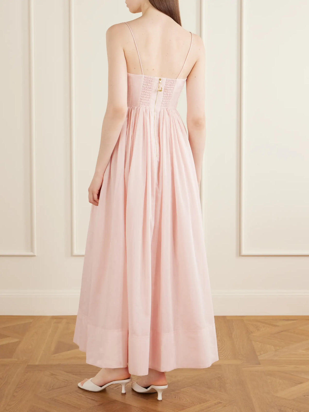 Aje Rosie Silk And Cotton-blend Maxi Dress