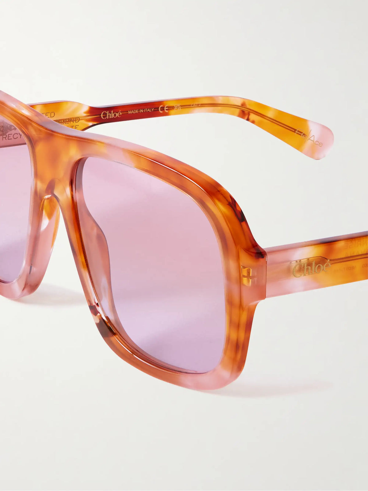 Gayia Aviator-style Tortoiseshell Acetate Sunglasses