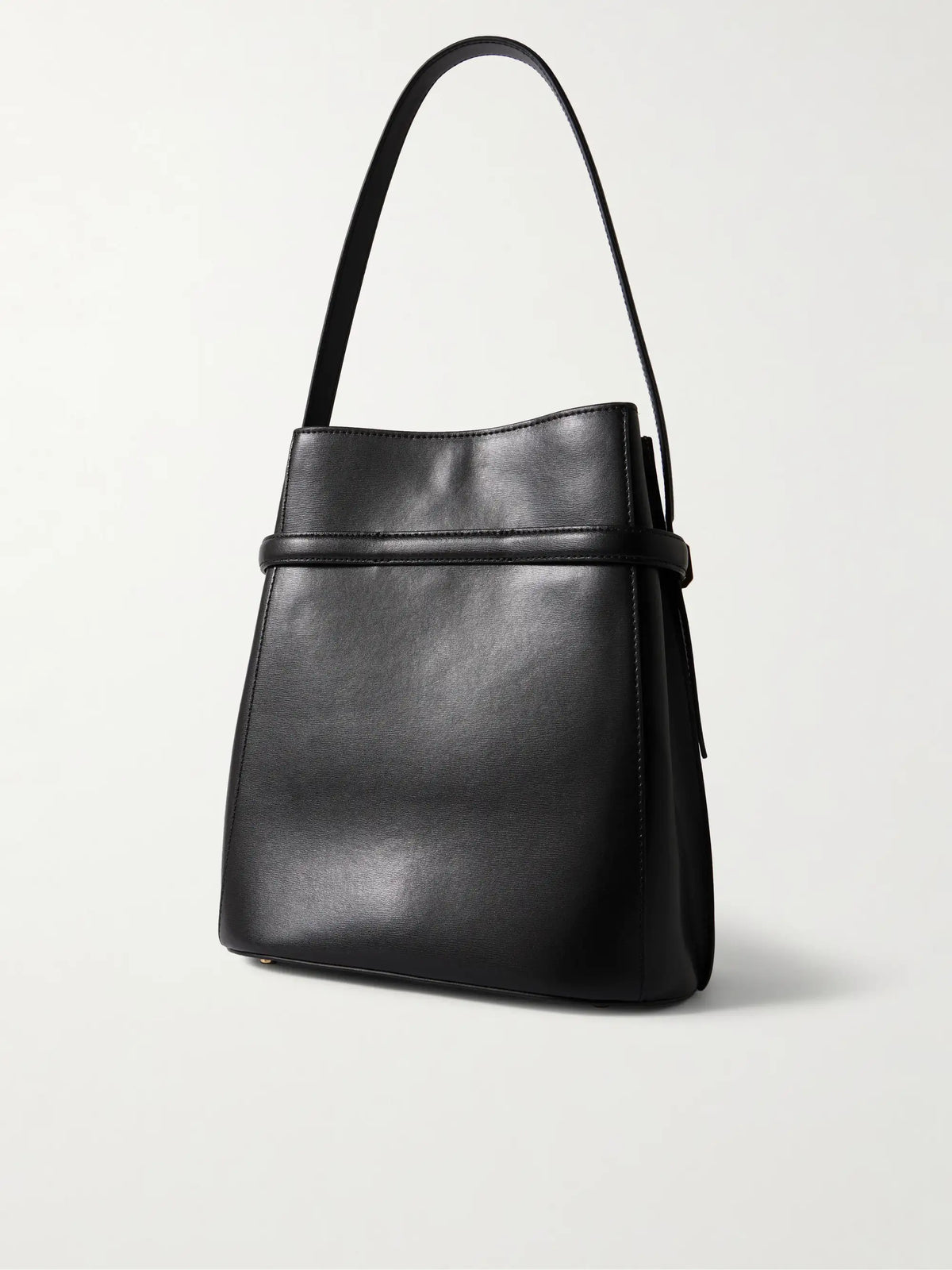 Belted Leather Tote