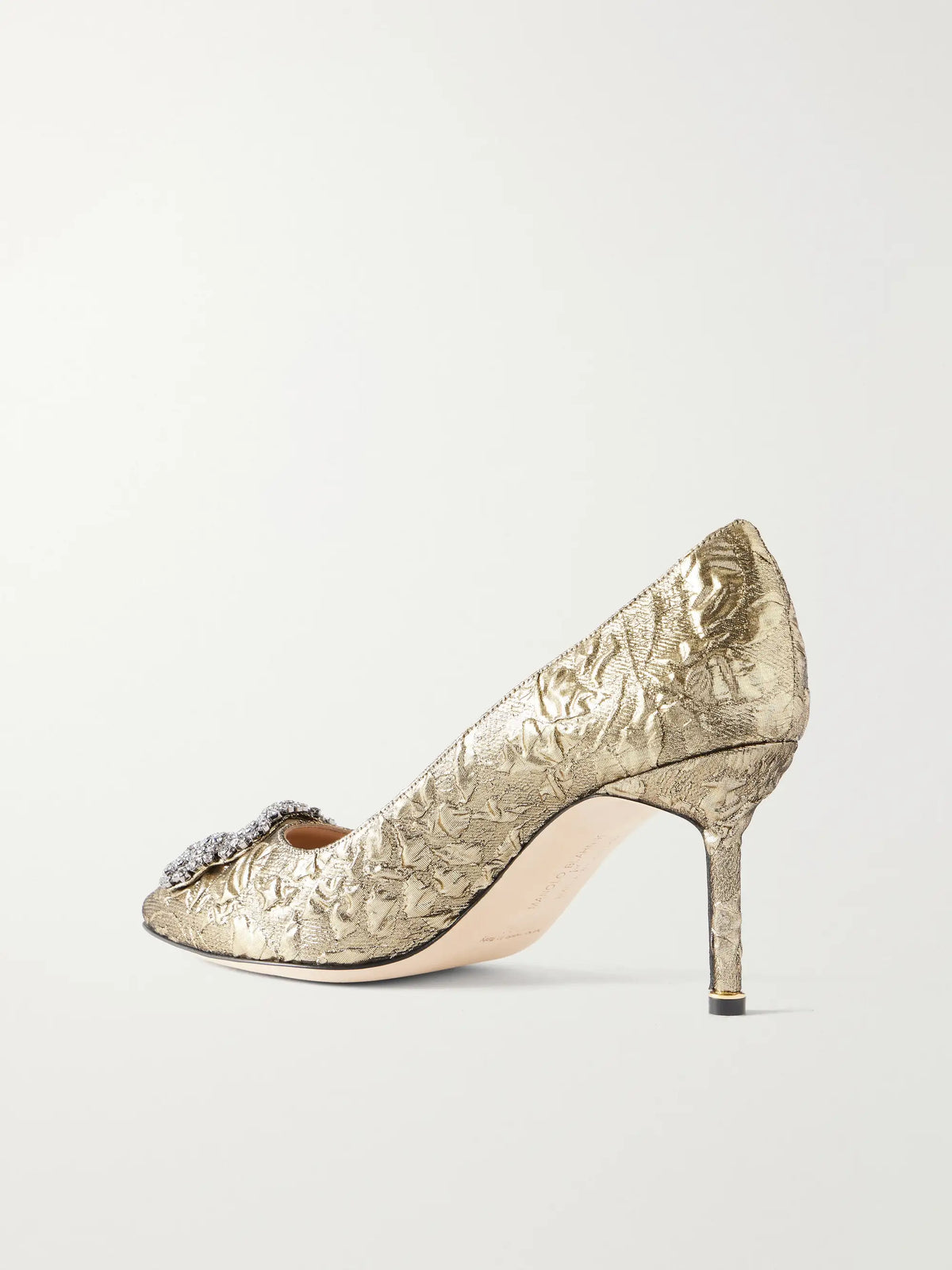 + Emilia Wickstead Hangisi 70 Crystal-embellished Metallic Jacquard Pumps
