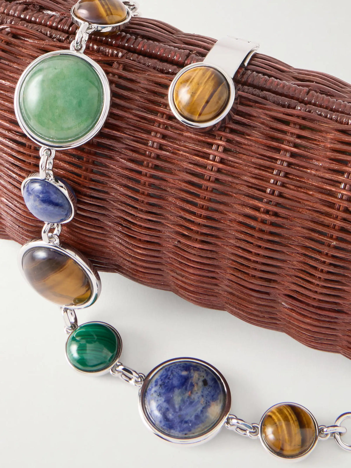 Poppy Basket Embellished Raffia Clutch