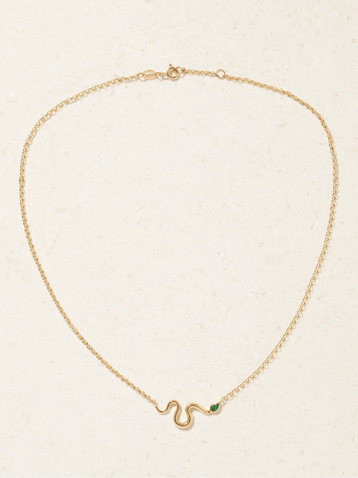 Boa 18-karat Gold Emerald Necklace
