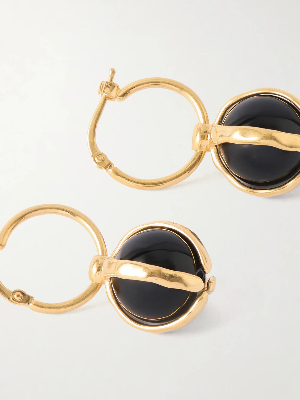 Gold-tone Onyx Earrings