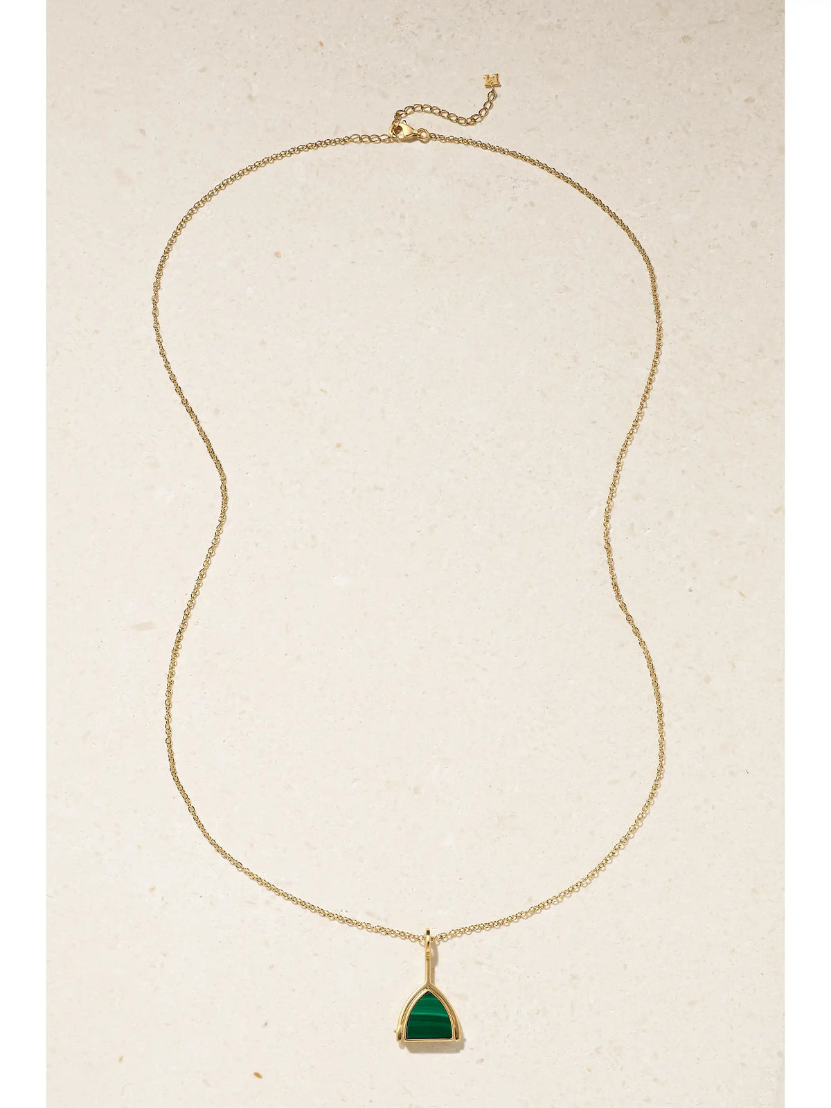 Flip 14-karat Gold, Malachite And Diamond Necklace