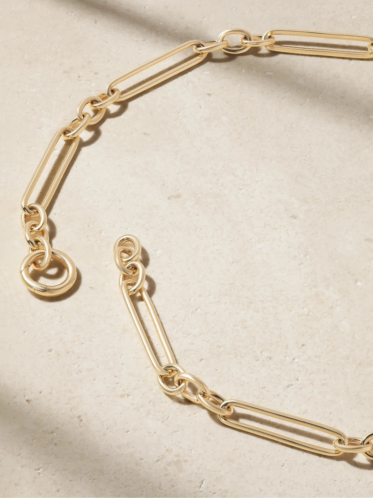 Trombone Link 14-karat Gold Necklace