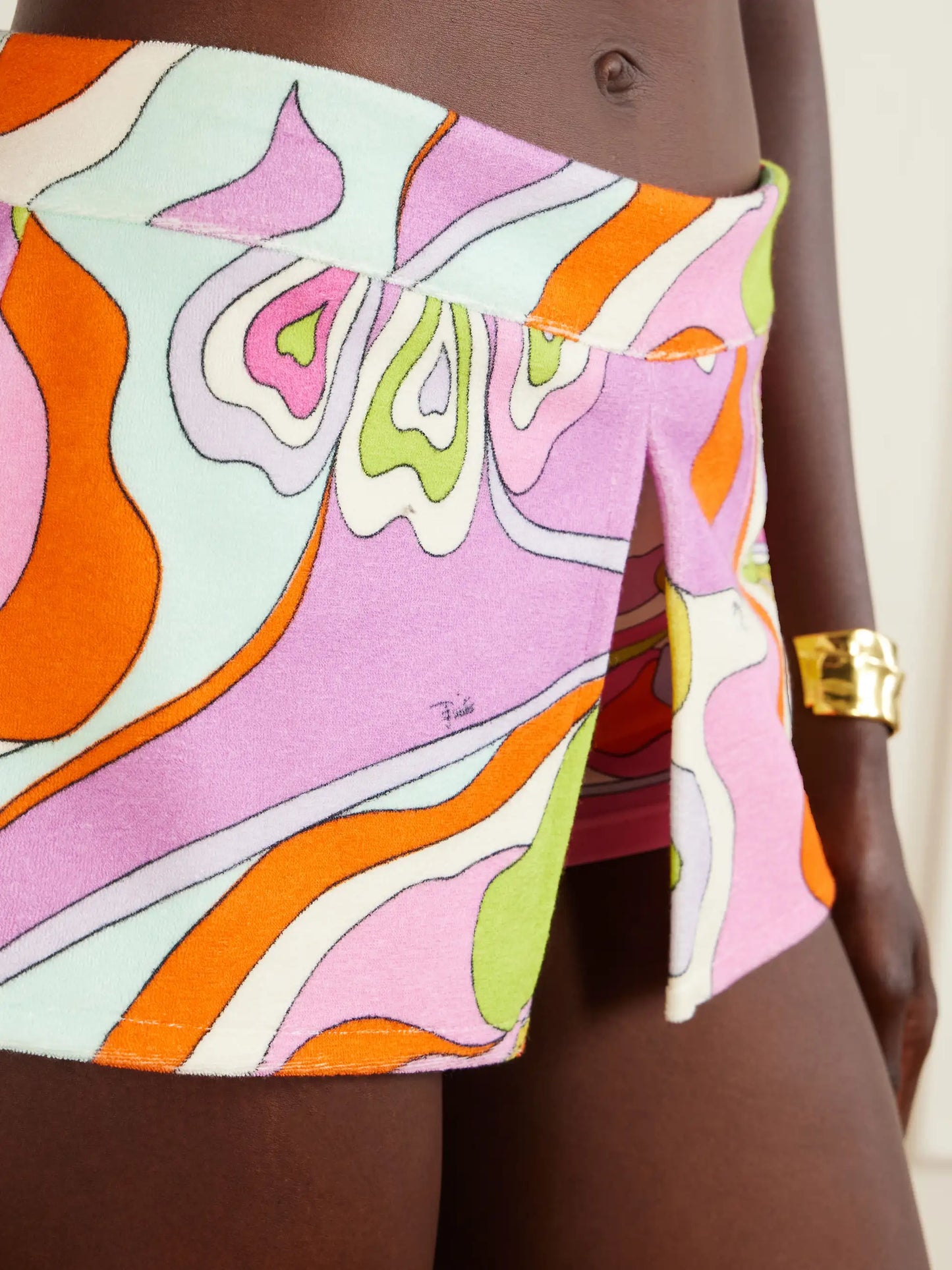 Printed Cotton-terry Shorts