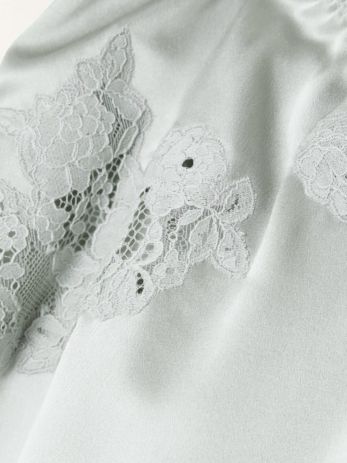 DÔEN Lavon Lace-trimmed Silk-satin Wide-leg Pants