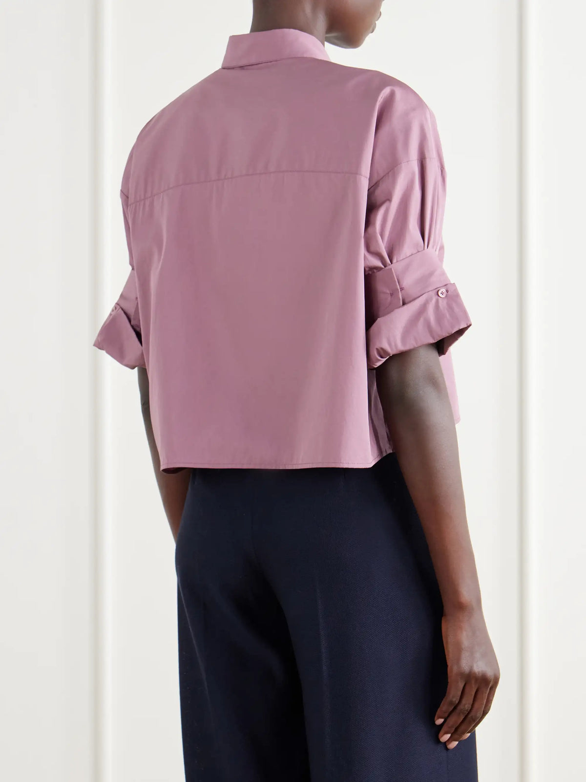 TWP Next Ex Cropped Cotton-poplin Shirt