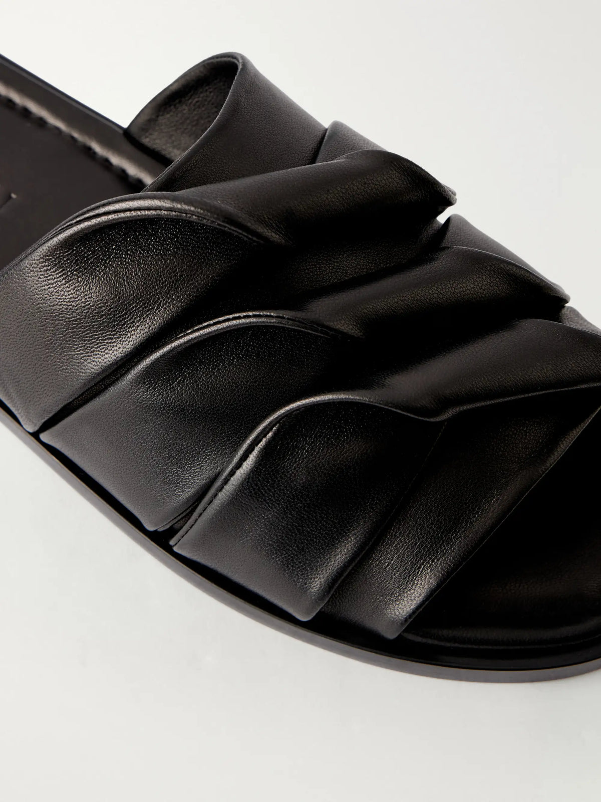 Coil Leather Slides