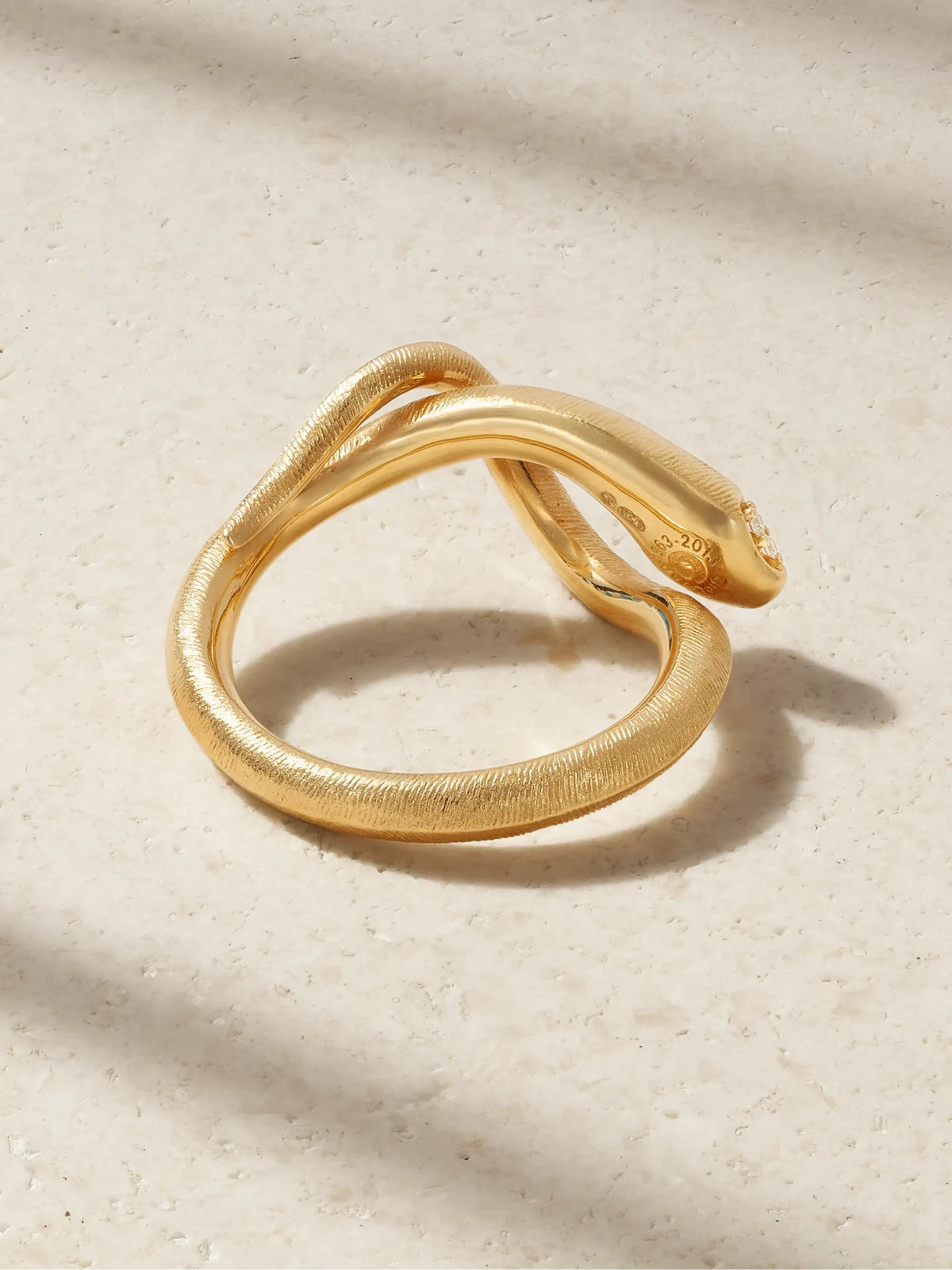 Small Snakes 18-karat Gold Diamond Ring
