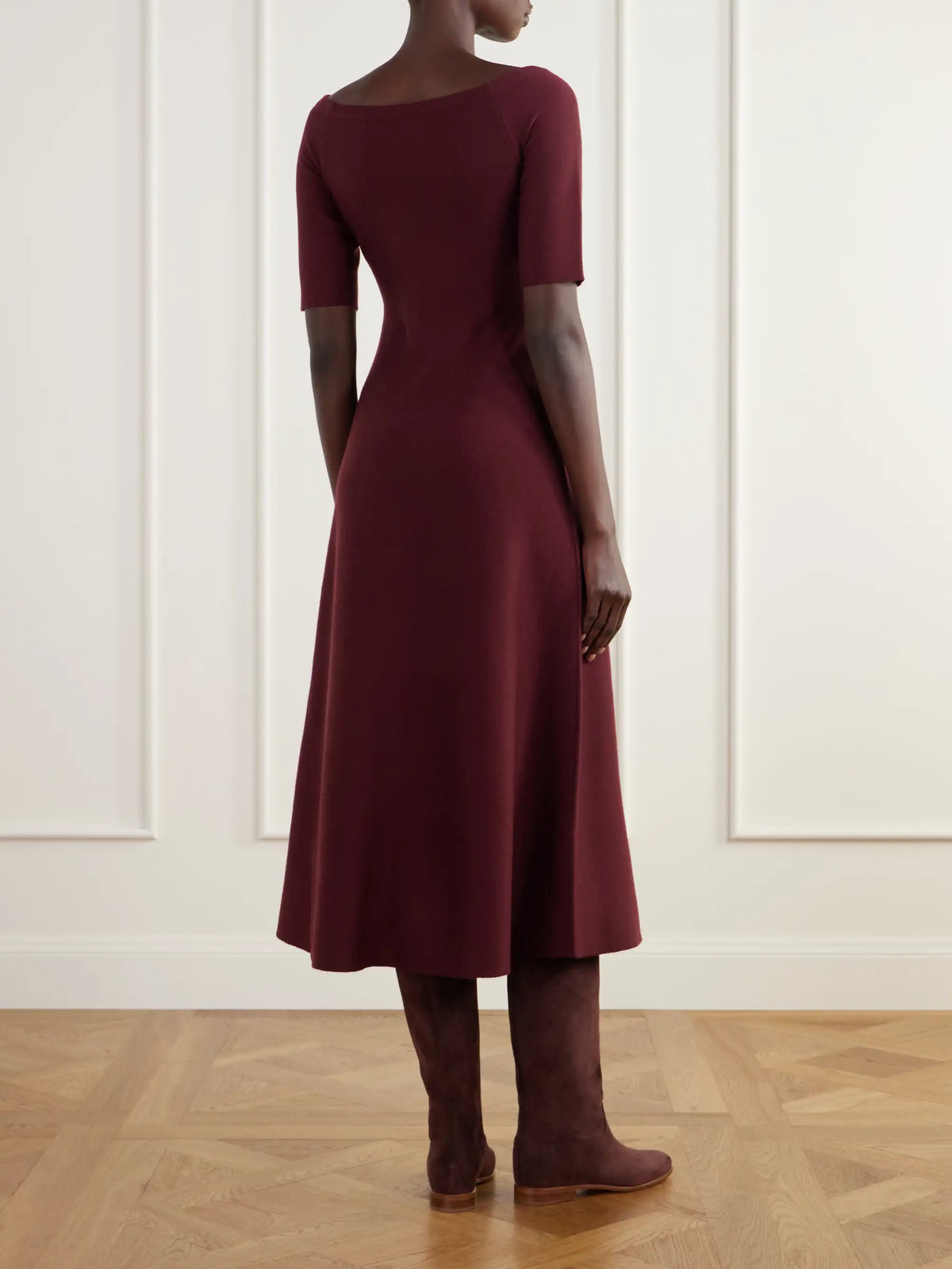 Gabriela Hearst Vivia Knitted Wool Midi Dress
