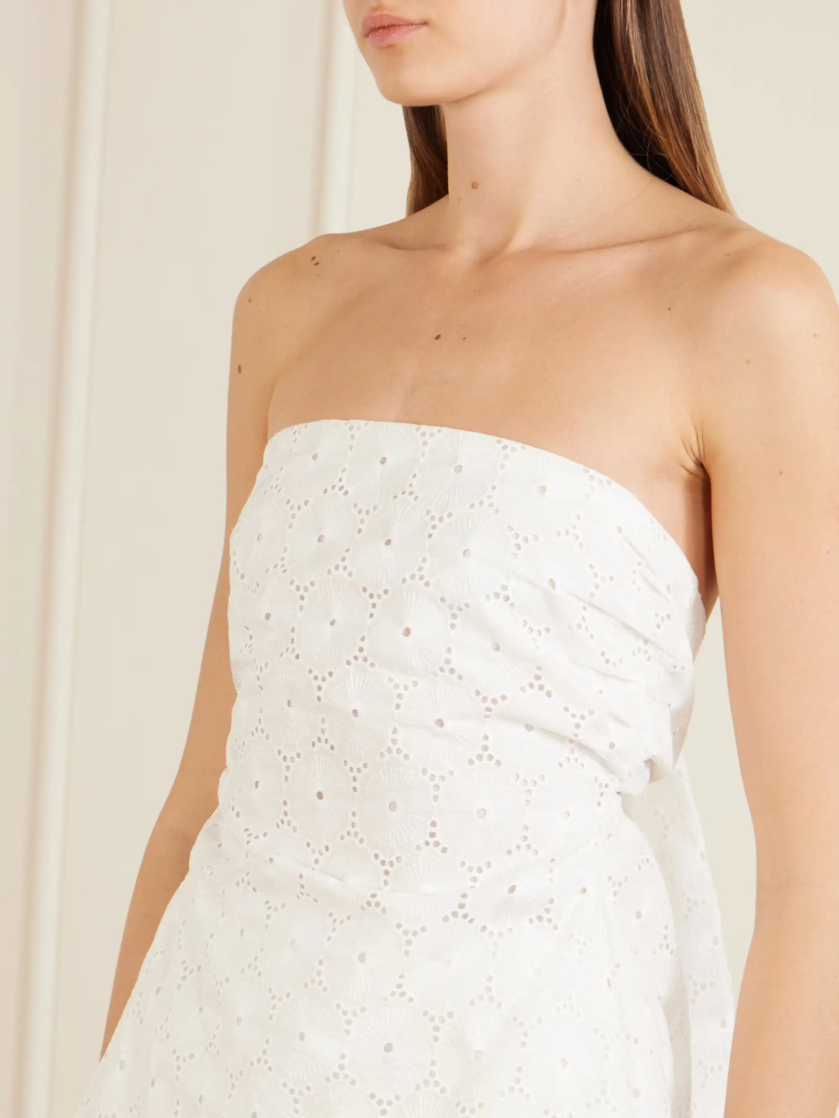 Faithfull Pamina Strapless Scalloped Broderie Anglaise Top
