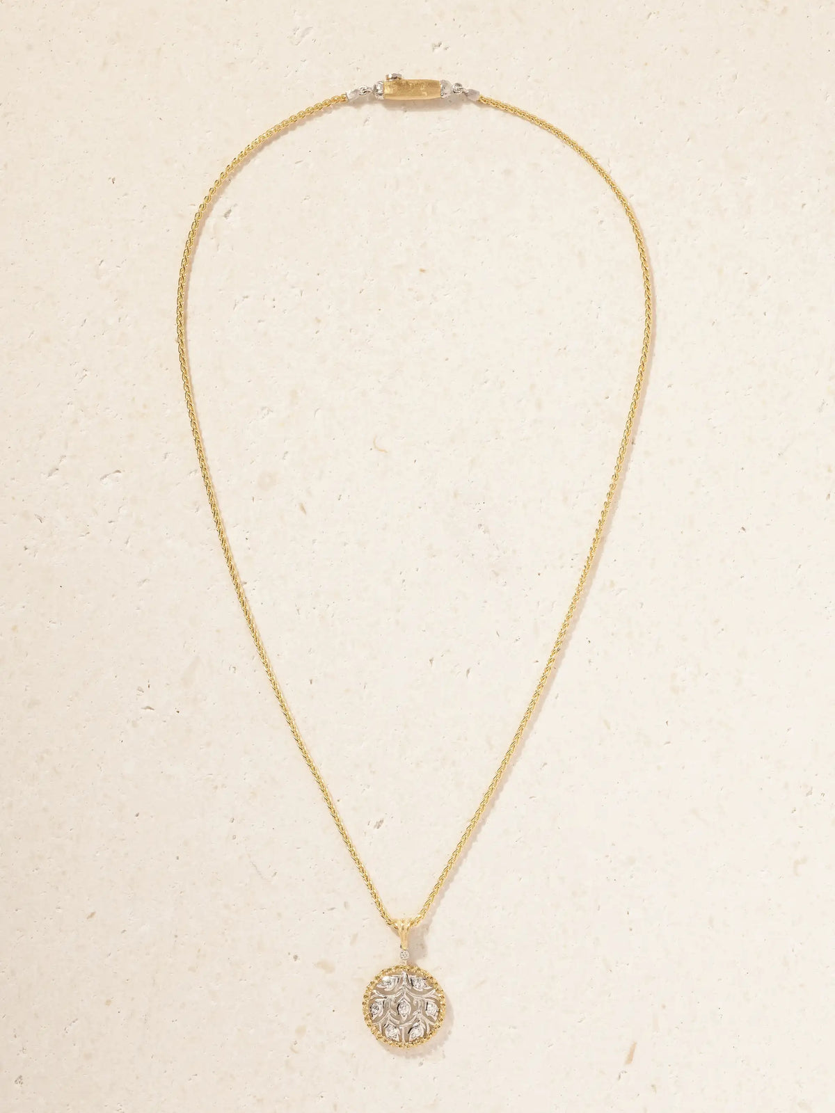 Ramage 18-karat Yellow And White Gold Diamond Necklace