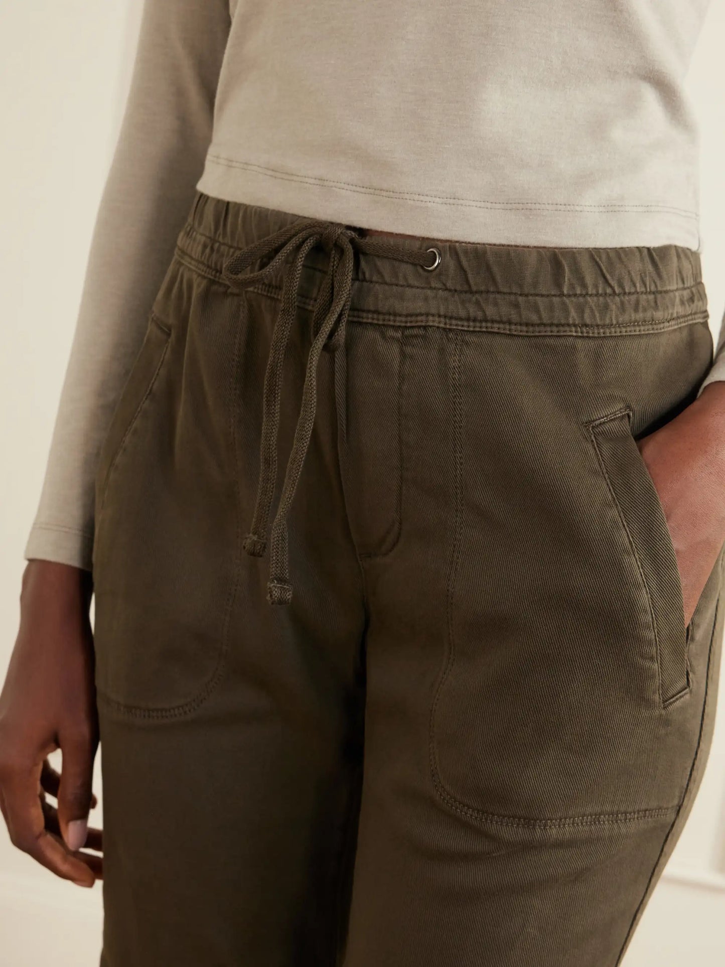 Cotton-blend Twill Track Pants