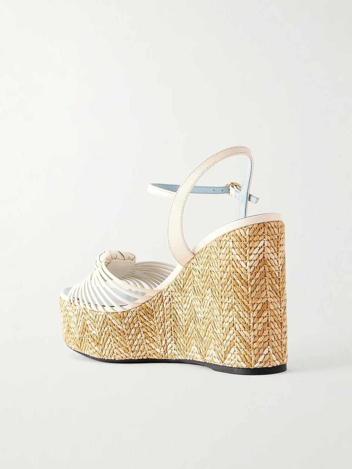 Coeur Royal 40 Embellished Leather Wedge Espadrilles