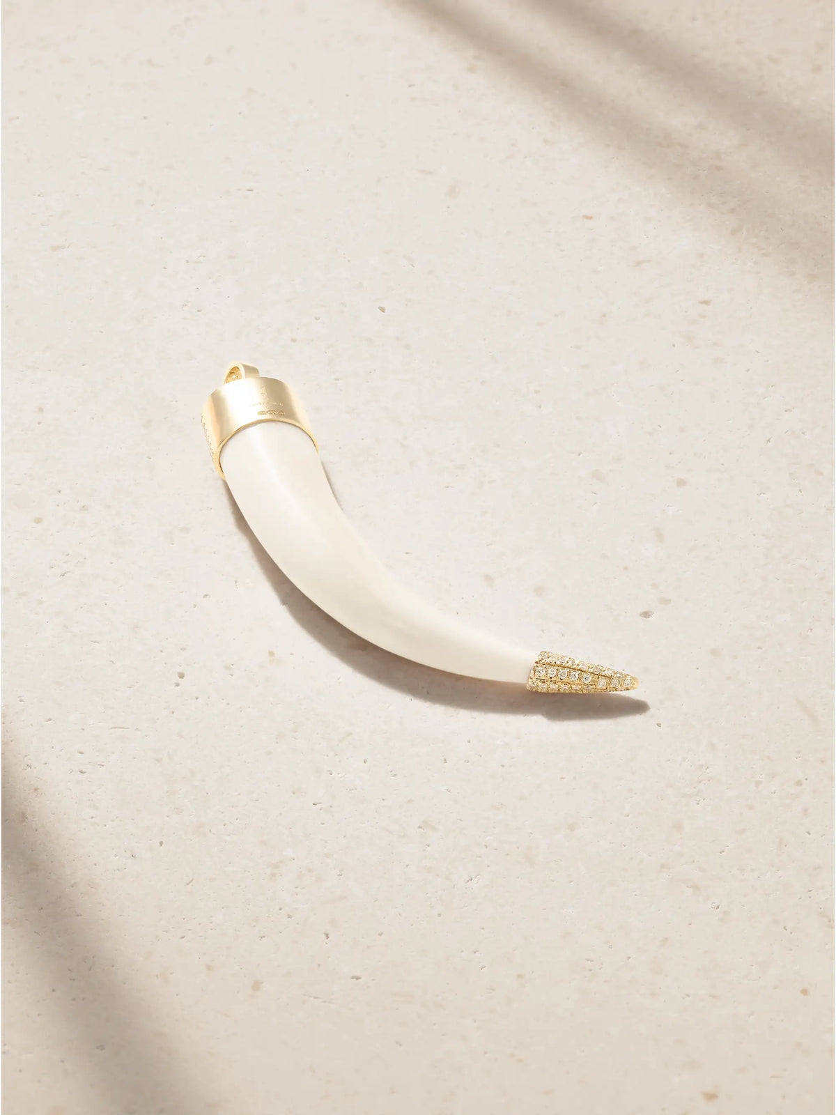 14-karat Gold, Diamond And Bone Pendant