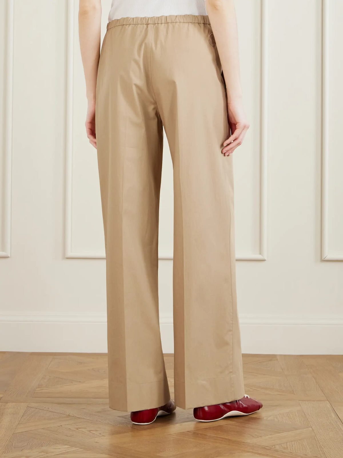 Moncler Cotton-poplin Wide-leg Pants