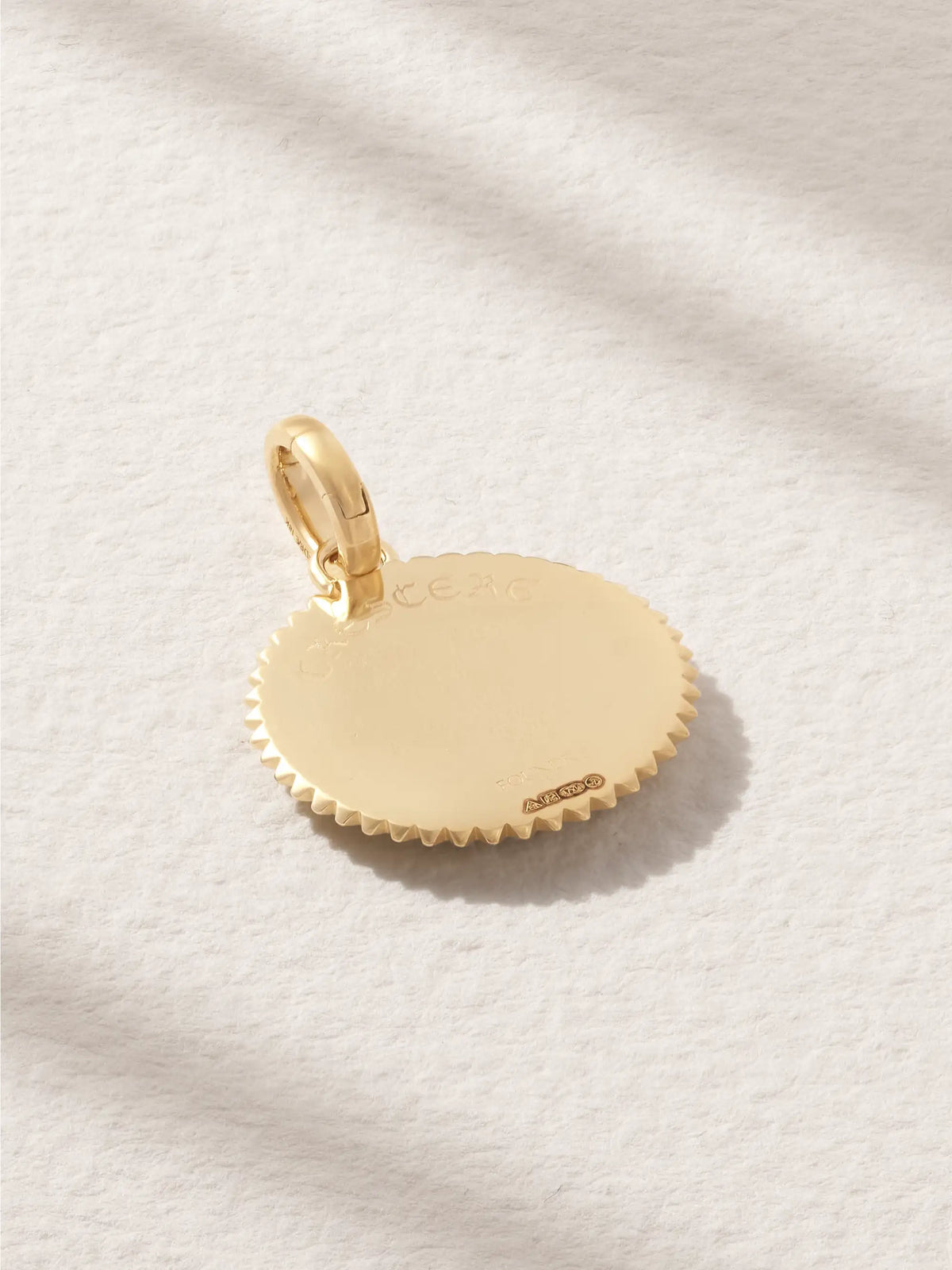 Crescent 18-karat Gold, Diamond And Enamel Pendant