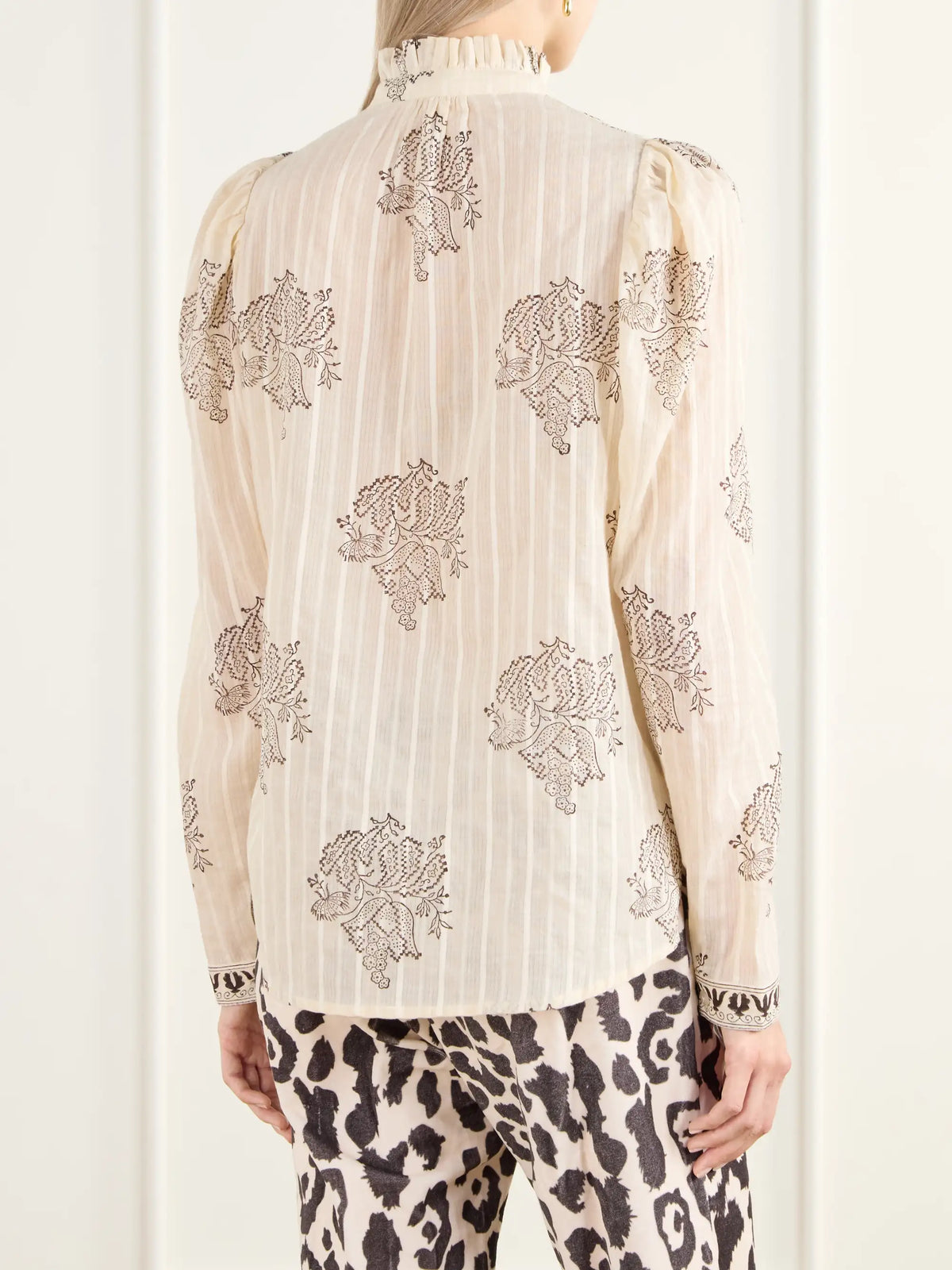 ALIX OF BOHEMIA Artemis Striped Printed Cotton-dobby Shirt