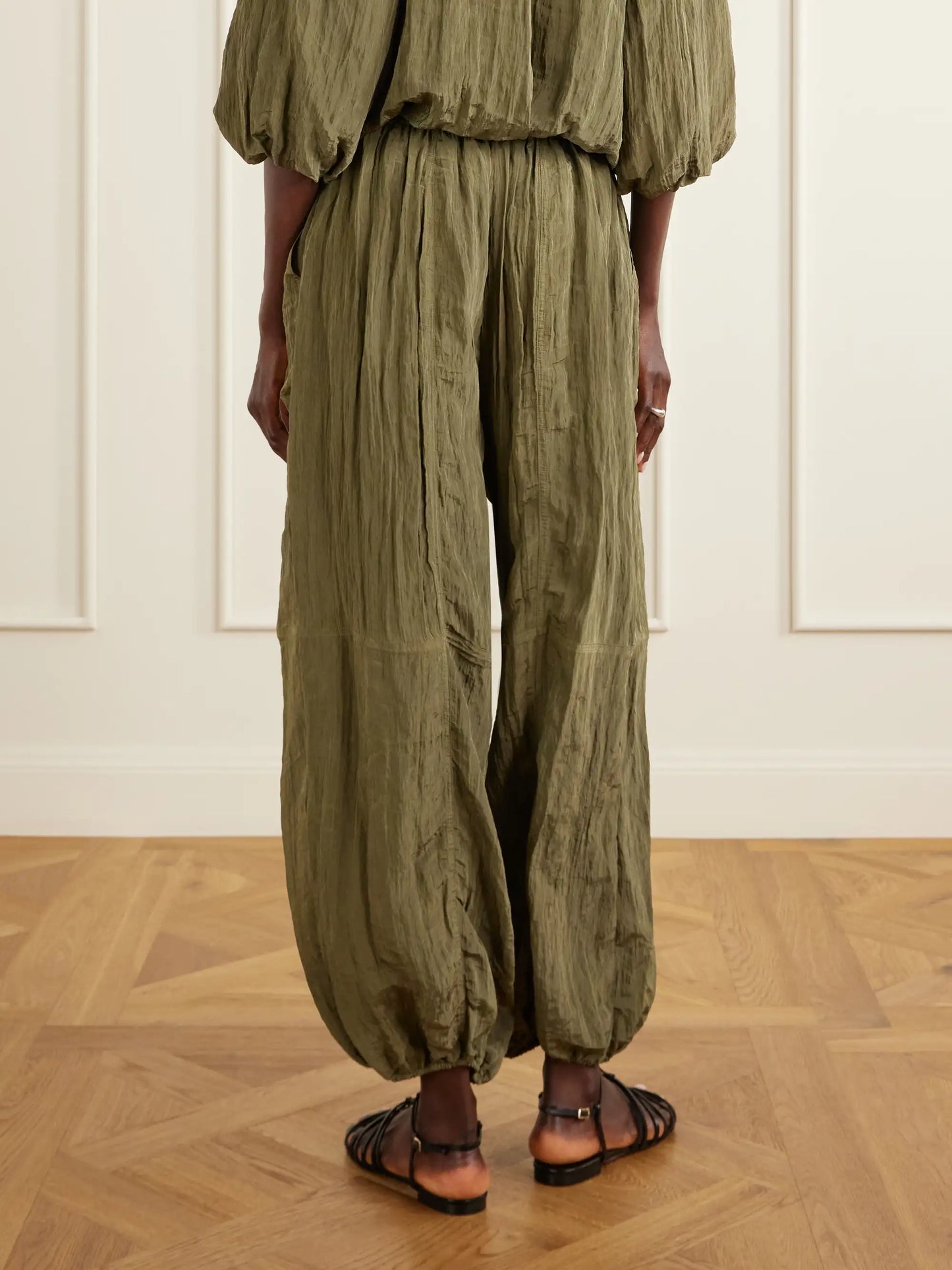 Freya Tapered Crepon Parachute Pants