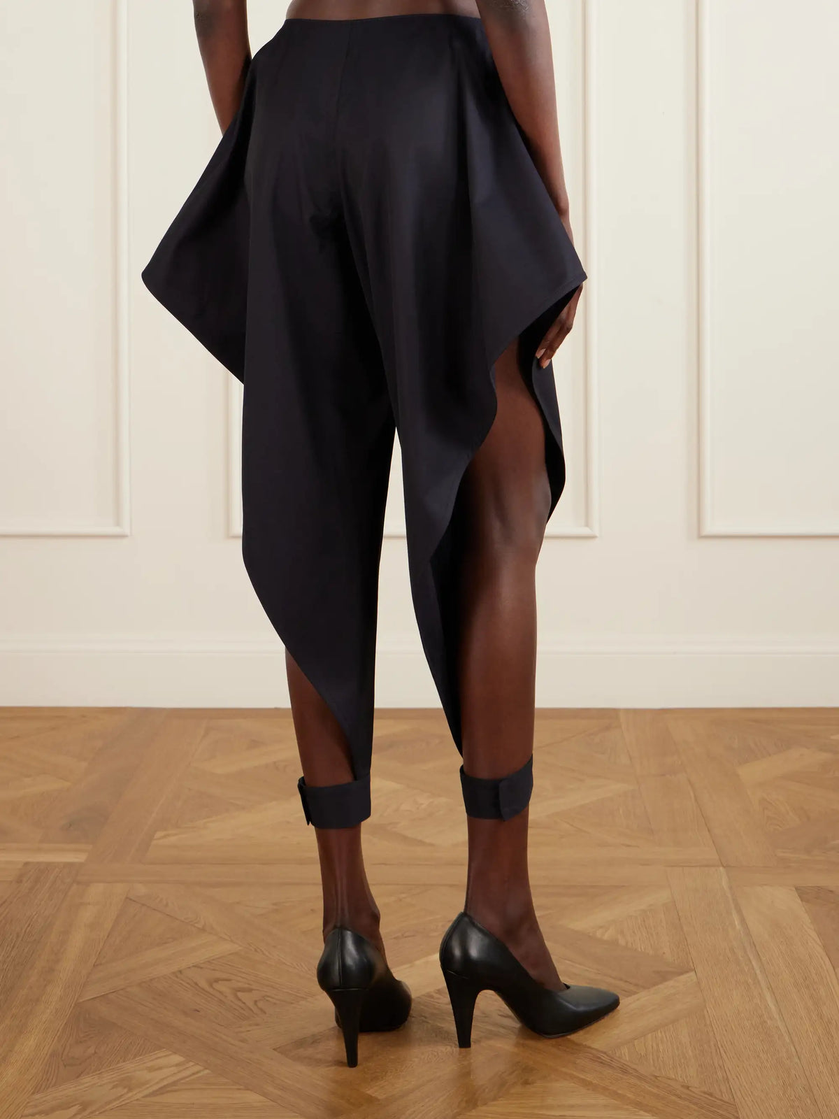 Alaïa Triangle Cotton-gabardine Wide-leg Pants
