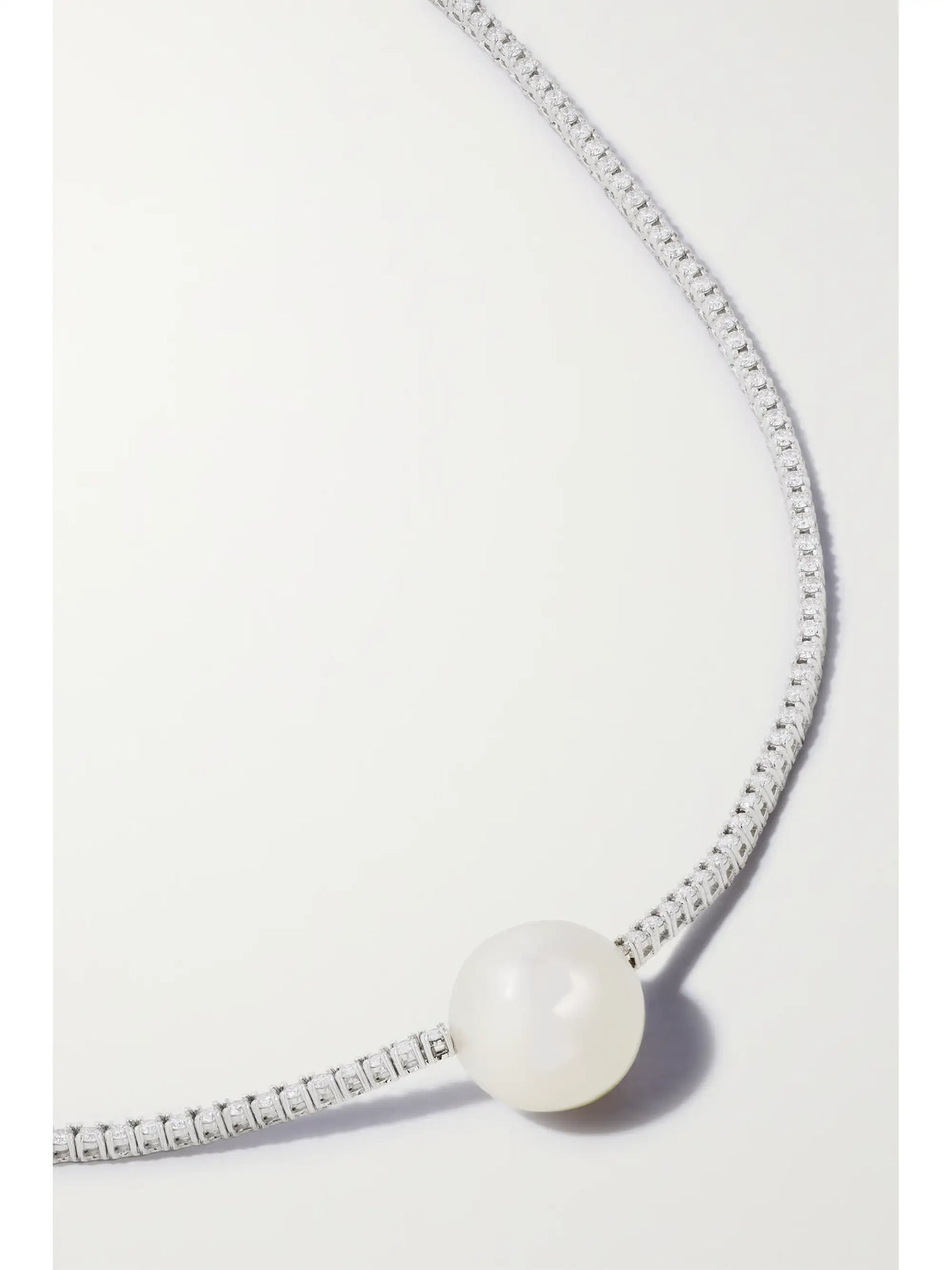 Eve 18-karat White Gold, Pearl And Diamond Necklace