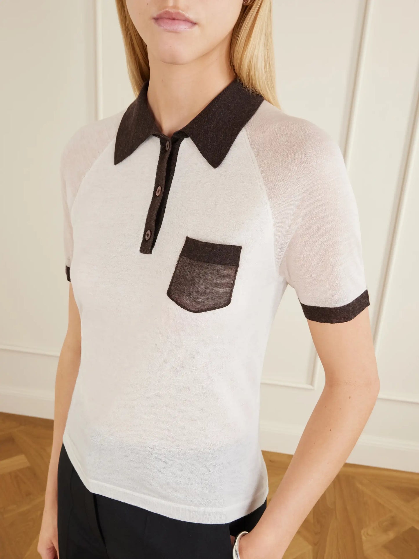 Color-block Lyocell And Wool-blend Jersey Polo Shirt