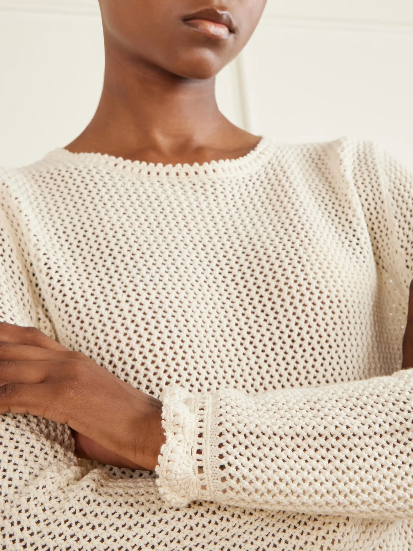Mural Crocheted Cotton Blouse