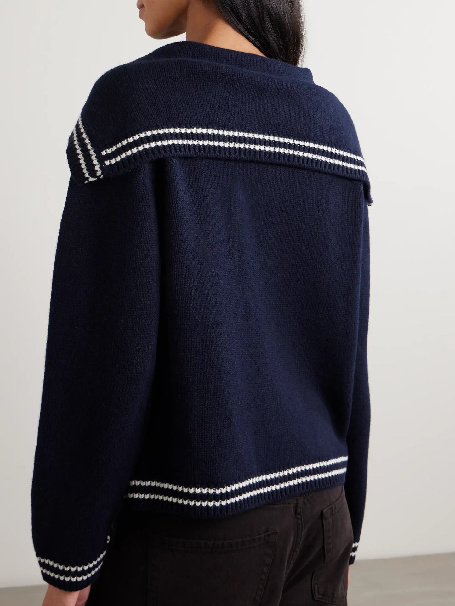 Saoirse Sailor Striped Wool Cardigan