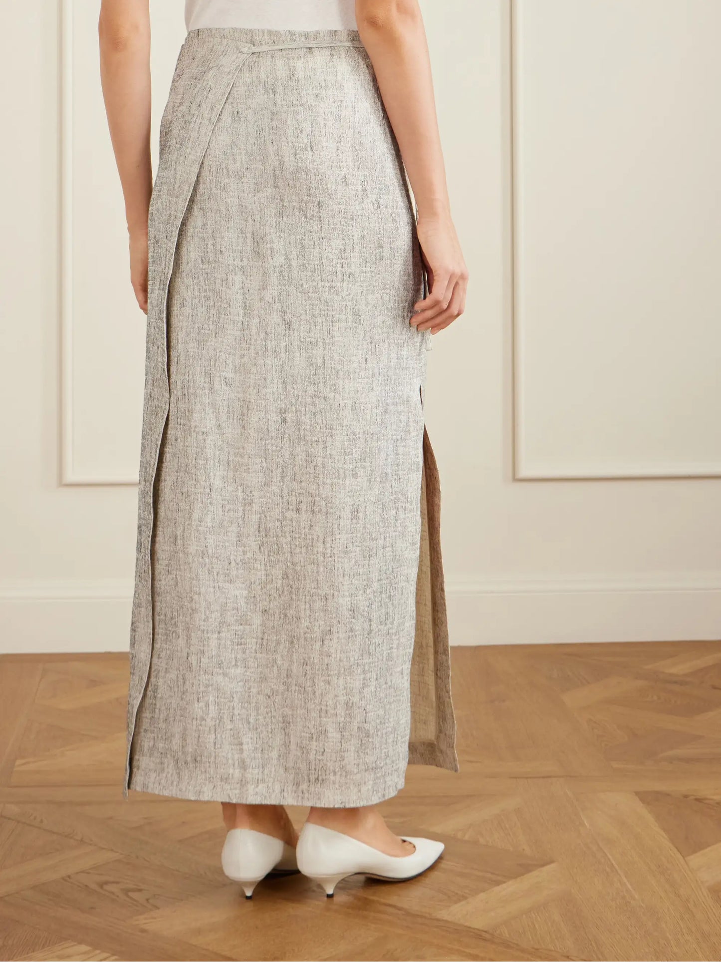 Blum Linen And Silk-blend Gauze Midi Skirt