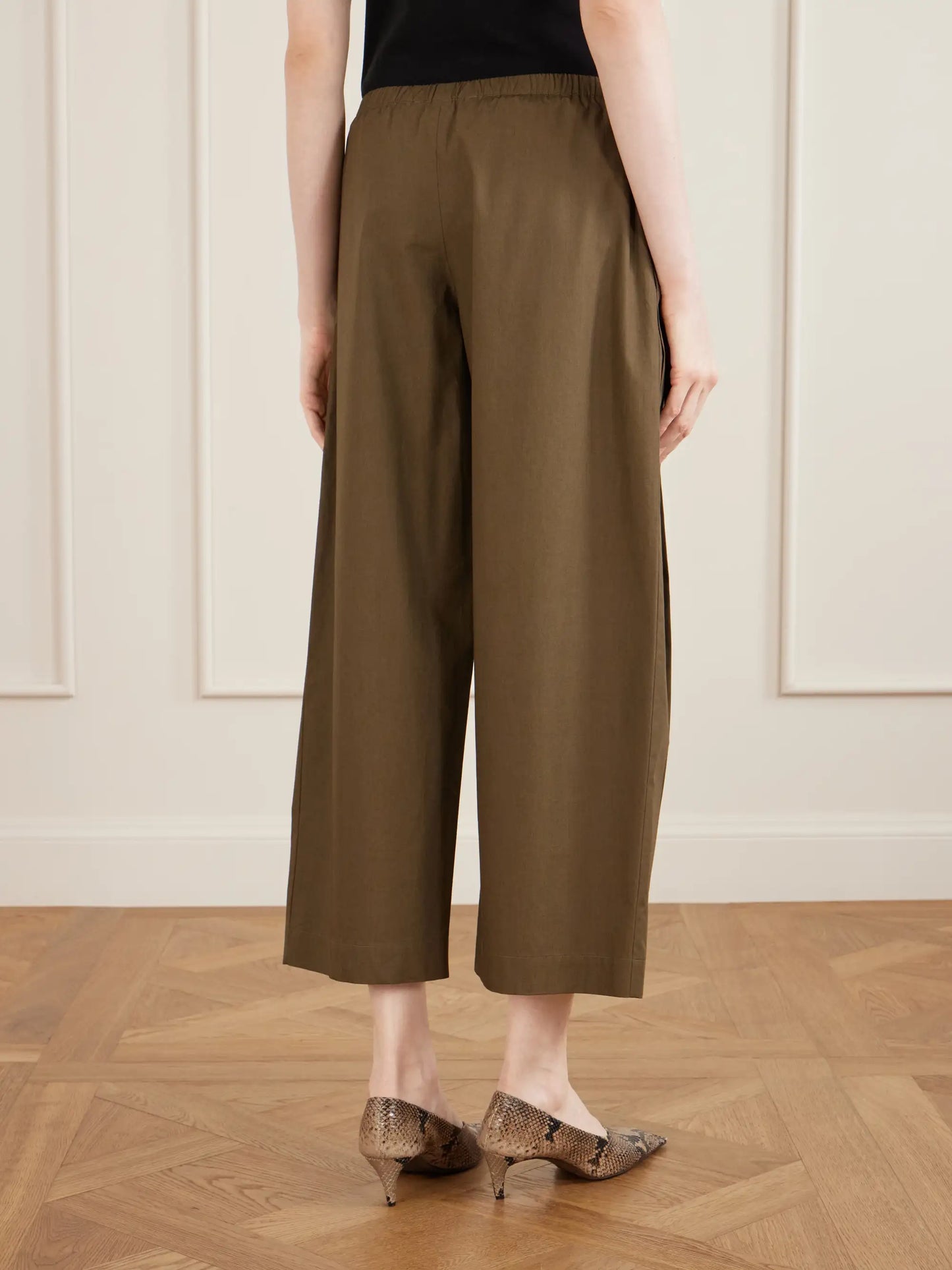 Roma Cotton-poplin Wide-leg Pants