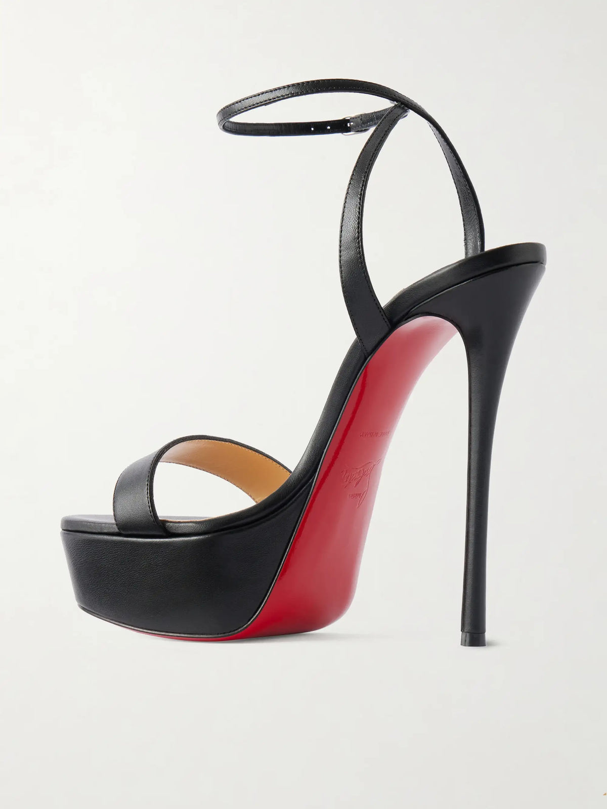 Loubi Queen Alta 150 Leather Platform Pumps