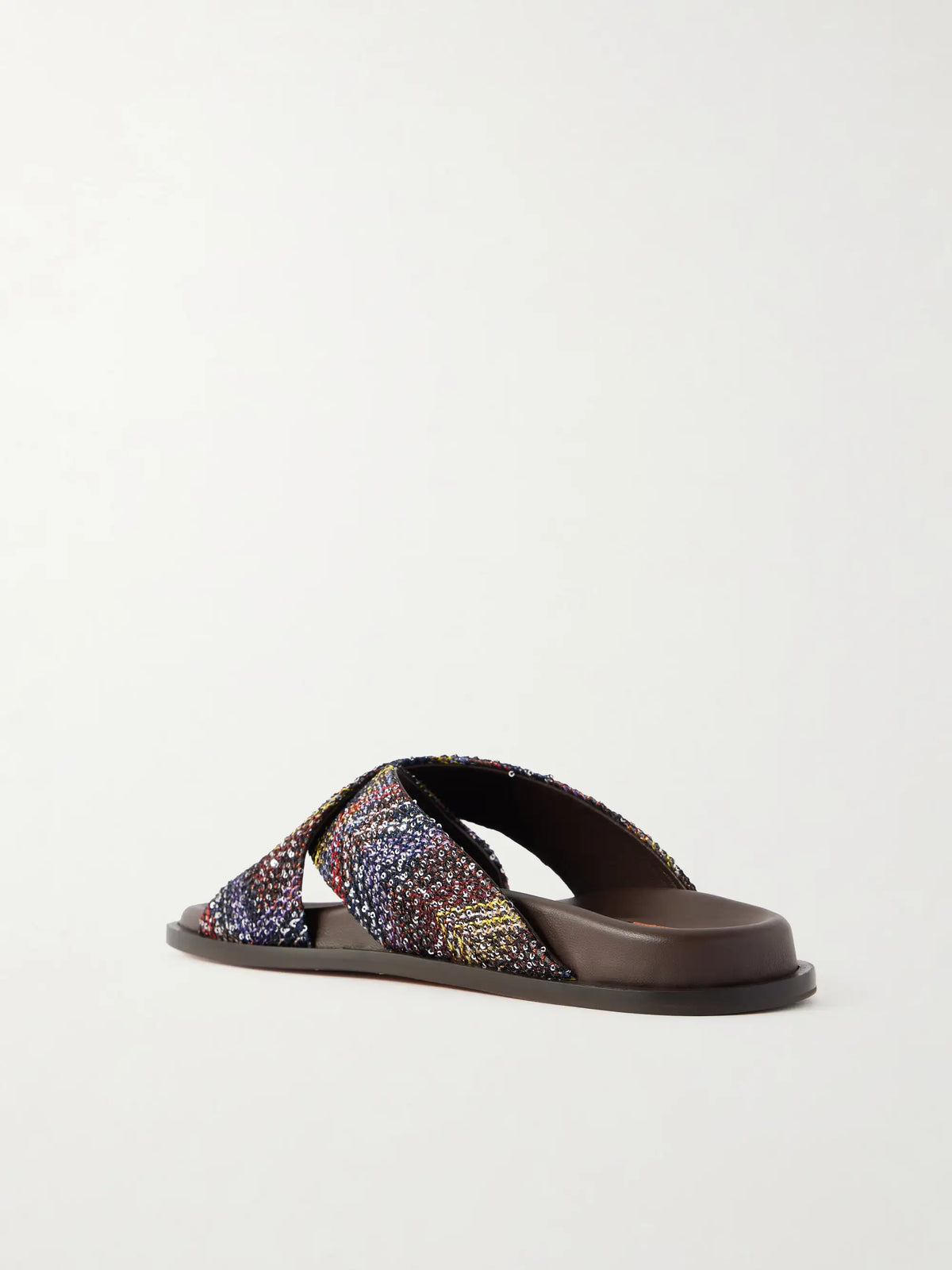 Viola Sequin-embellished Striped Woven Sandals