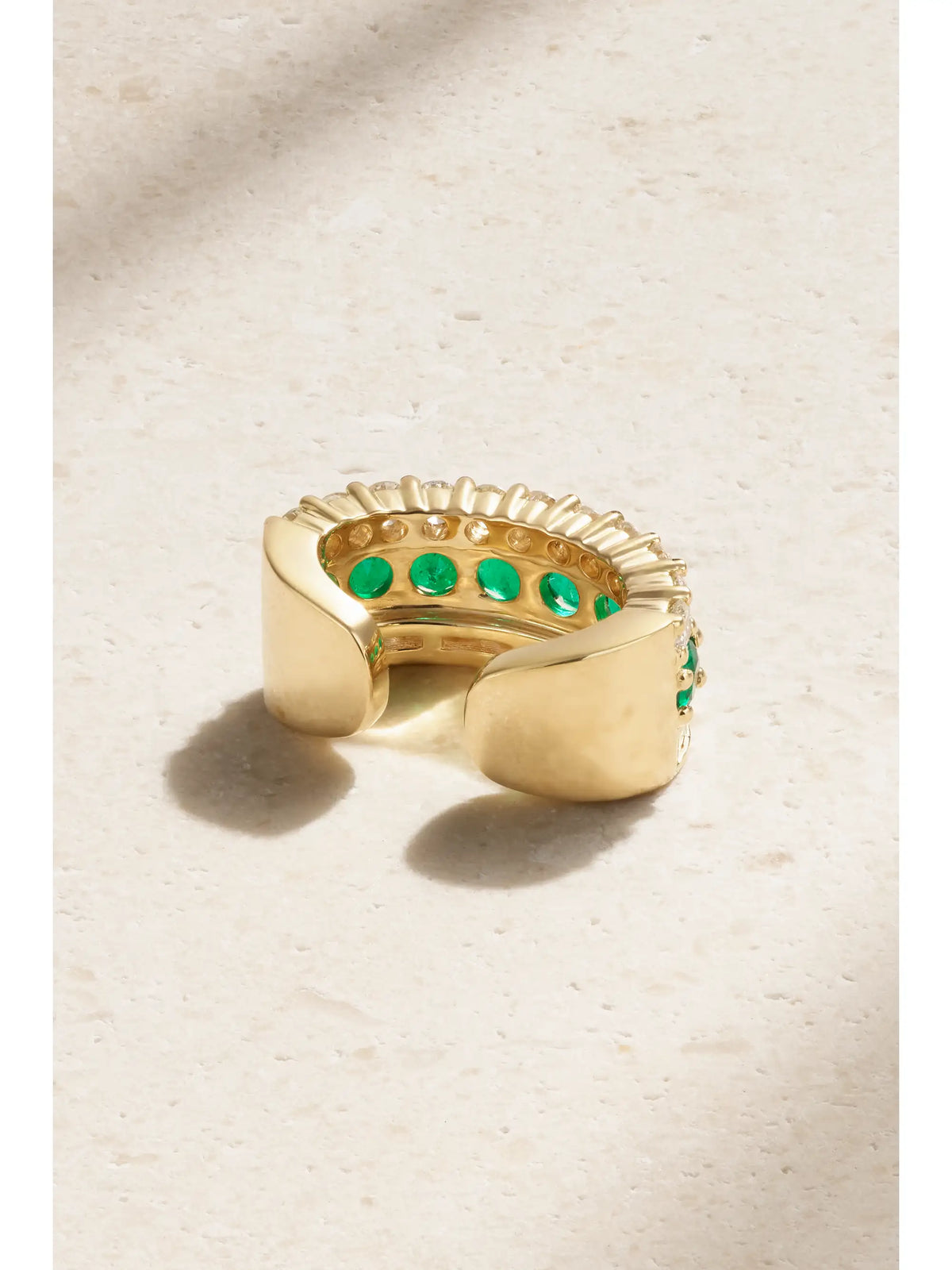 Lola 18-karat Gold, Emerald And Diamond Ear Cuff