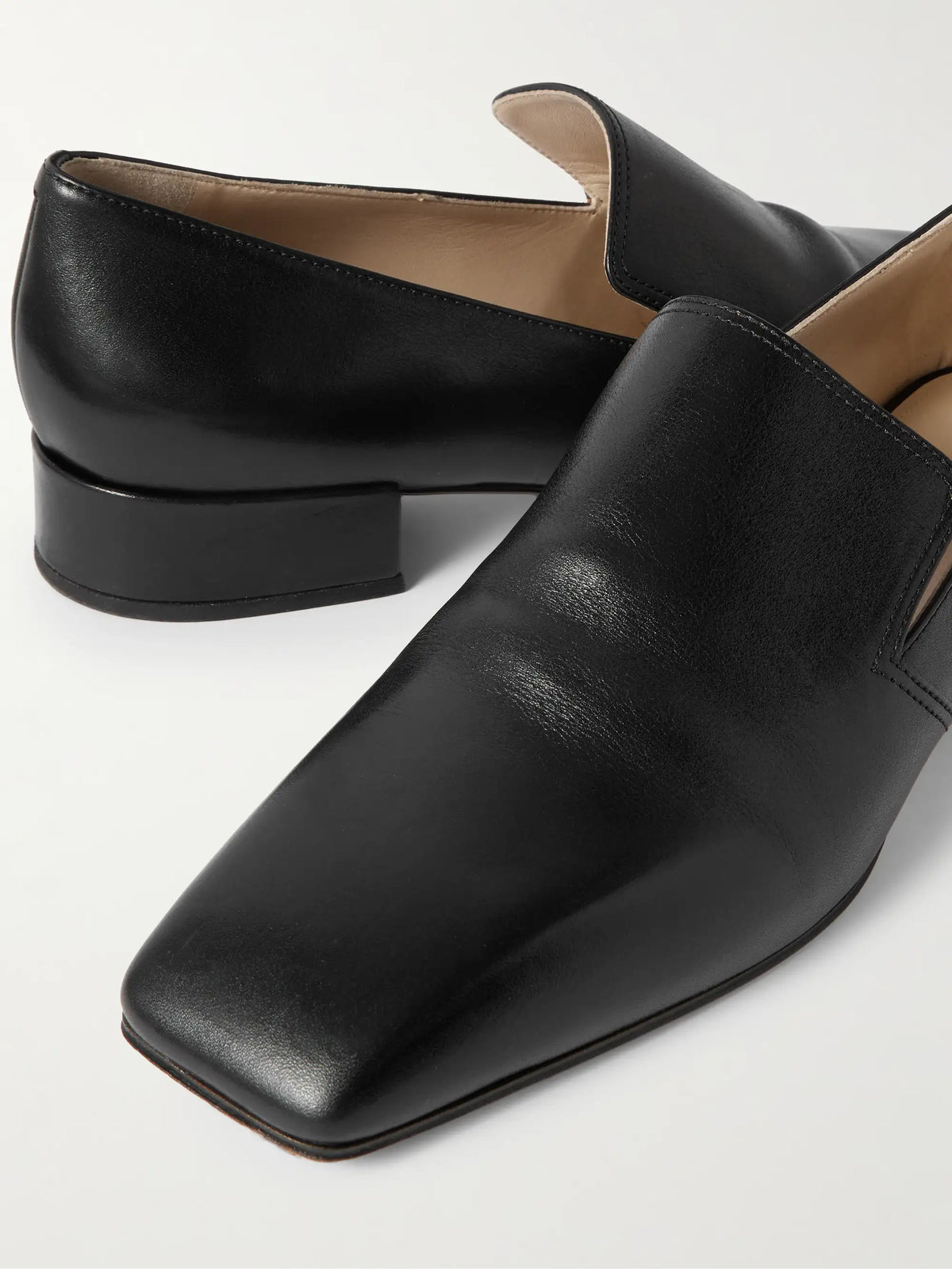 Classic Square Leather Loafers
