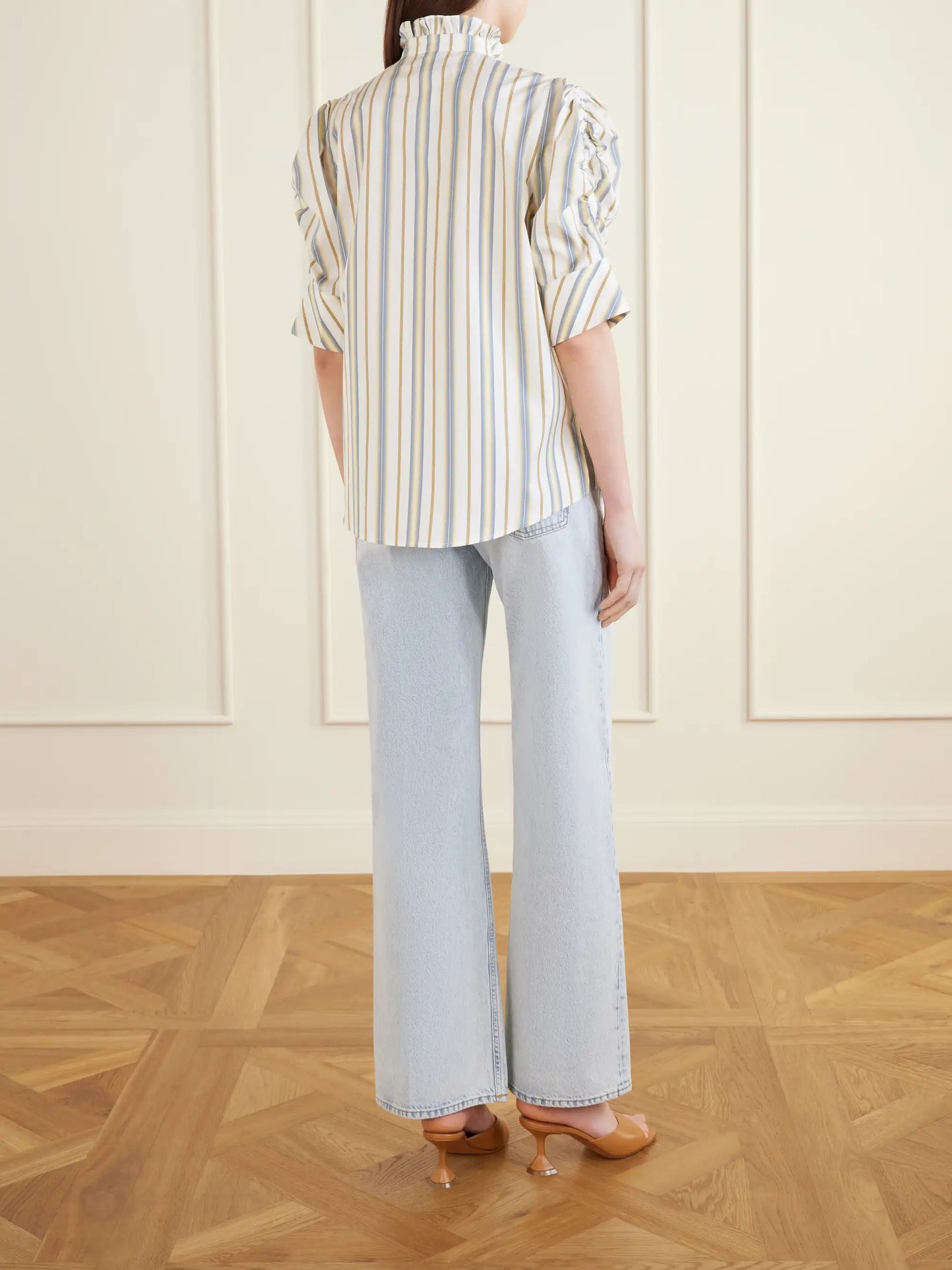 Vita Striped Cotton Blouse