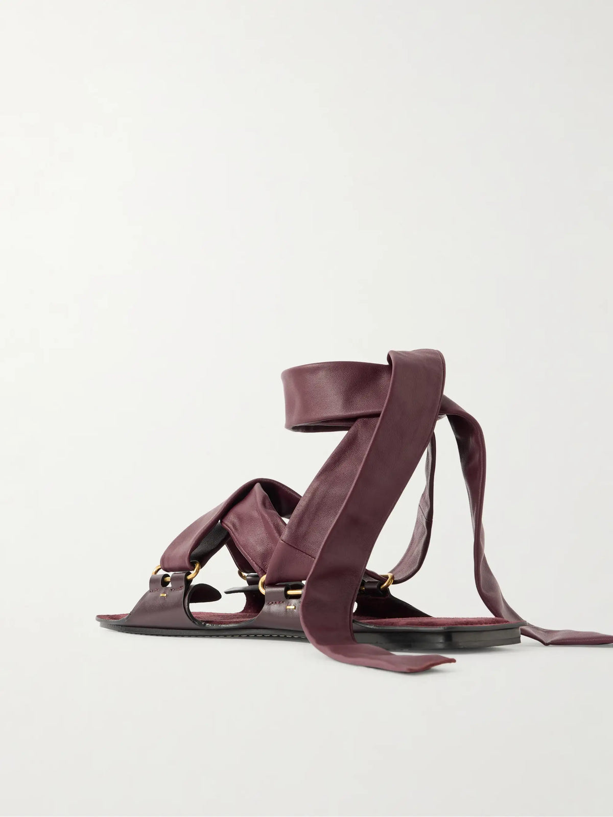 Boden Tie-detailed Leather Sandals
