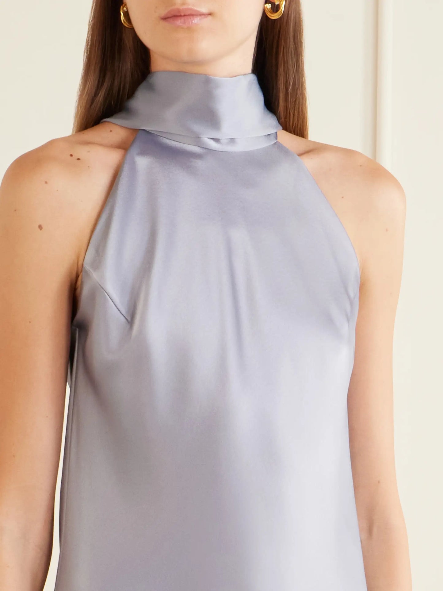 Siena Satin Halterneck Mini Dress