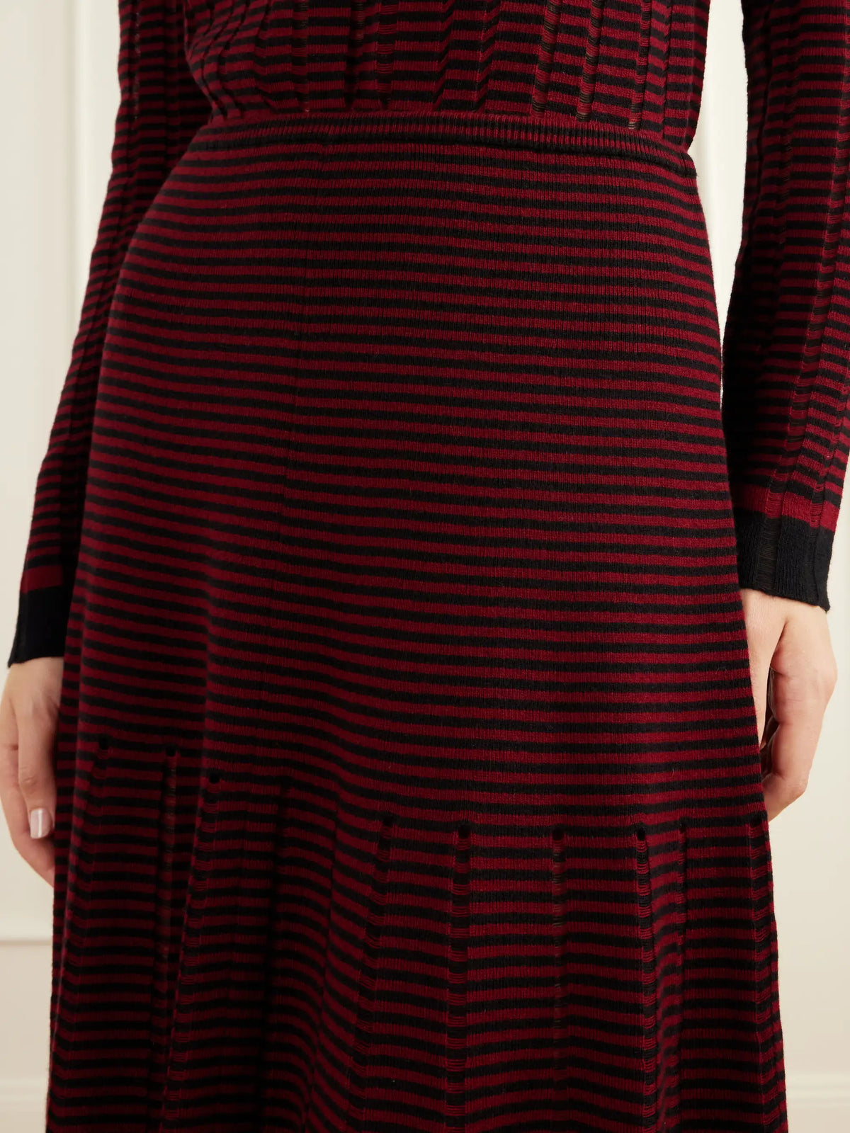 Proenza Schouler White Label Phyllis Striped Wool And Cotton-blend Maxi Skirt