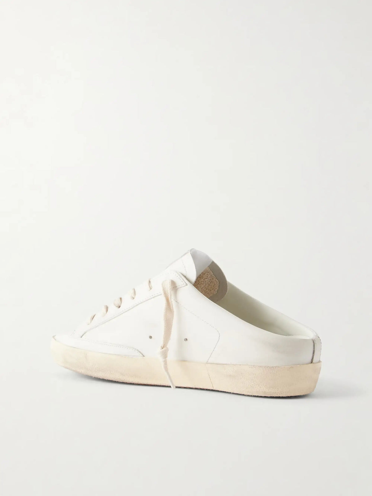 Super-star Sabot Distressed Leather Slip-on Sneakers