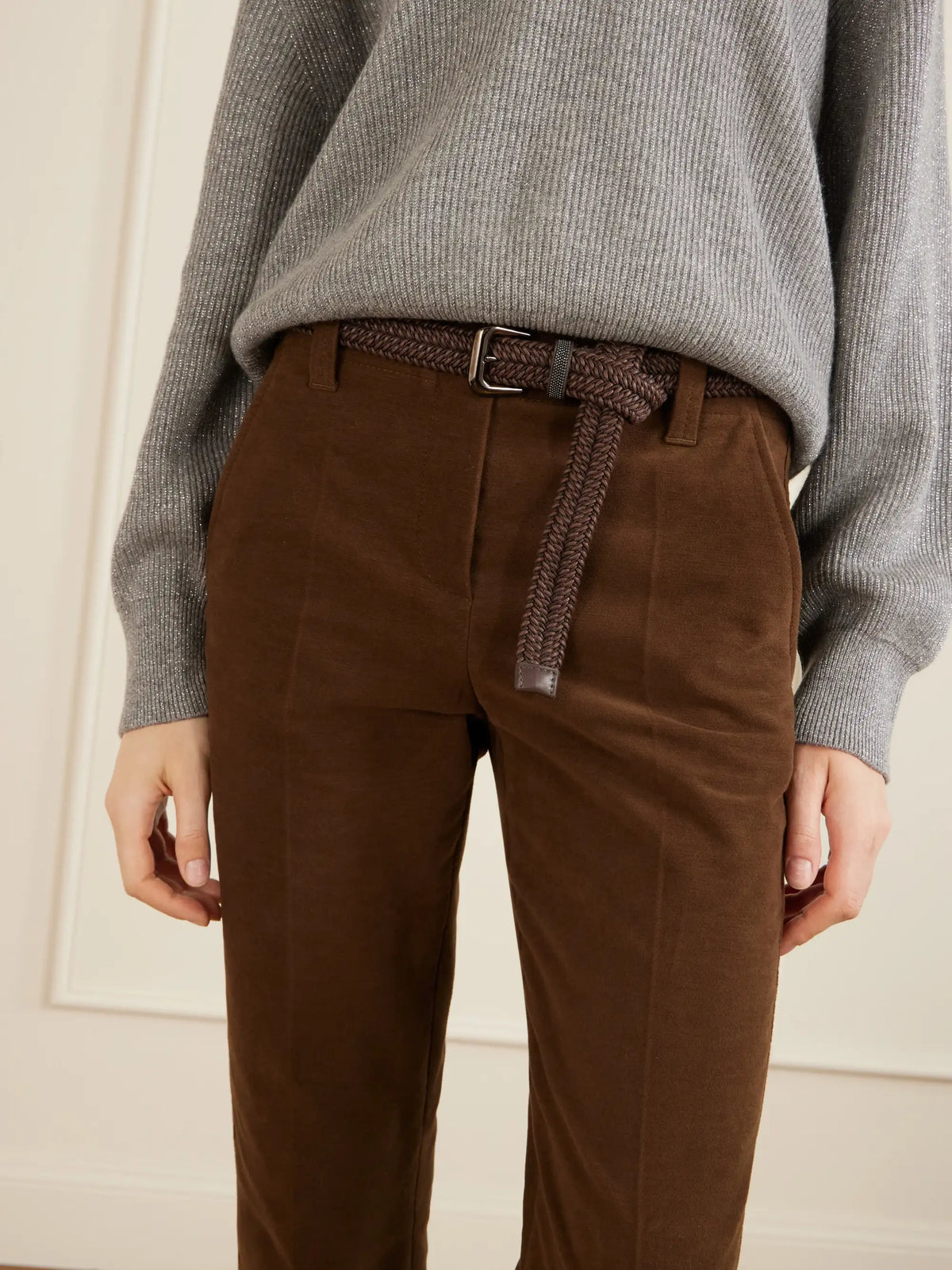 Cropped Cotton-blend Flared Pants