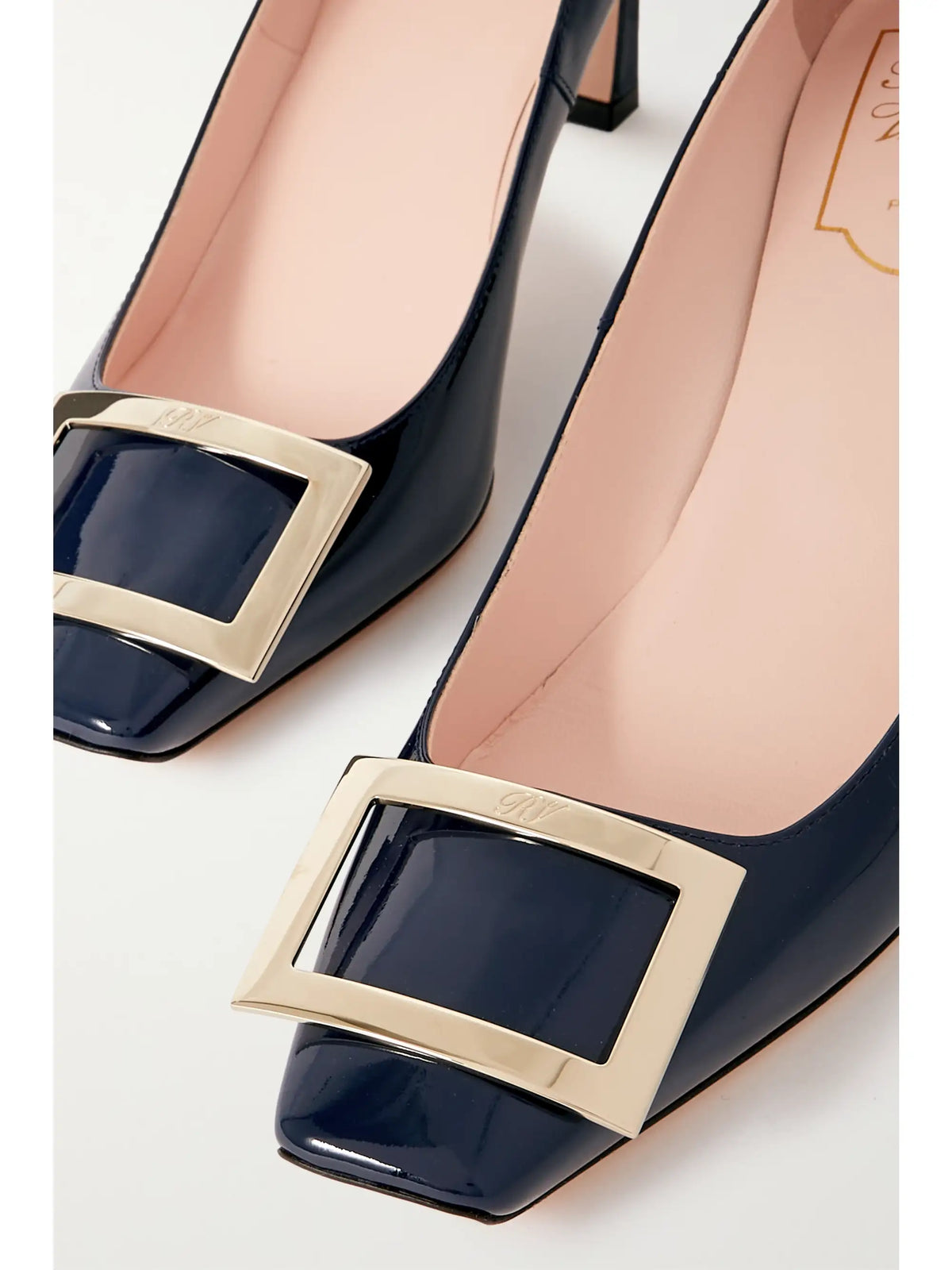 Belle Vivier Trompette 70 Buckled Patent-leather Pumps